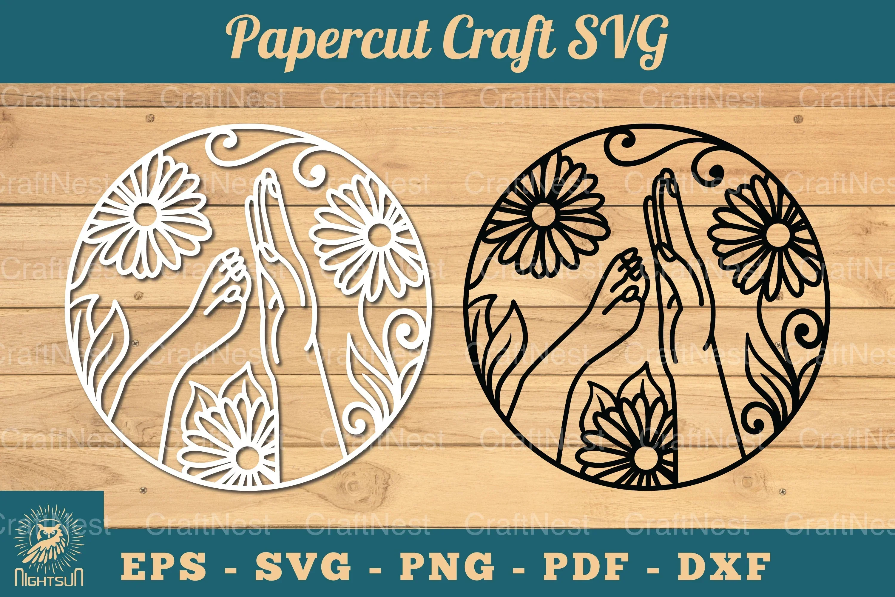 Hand Paw Papercut SVG Bundle