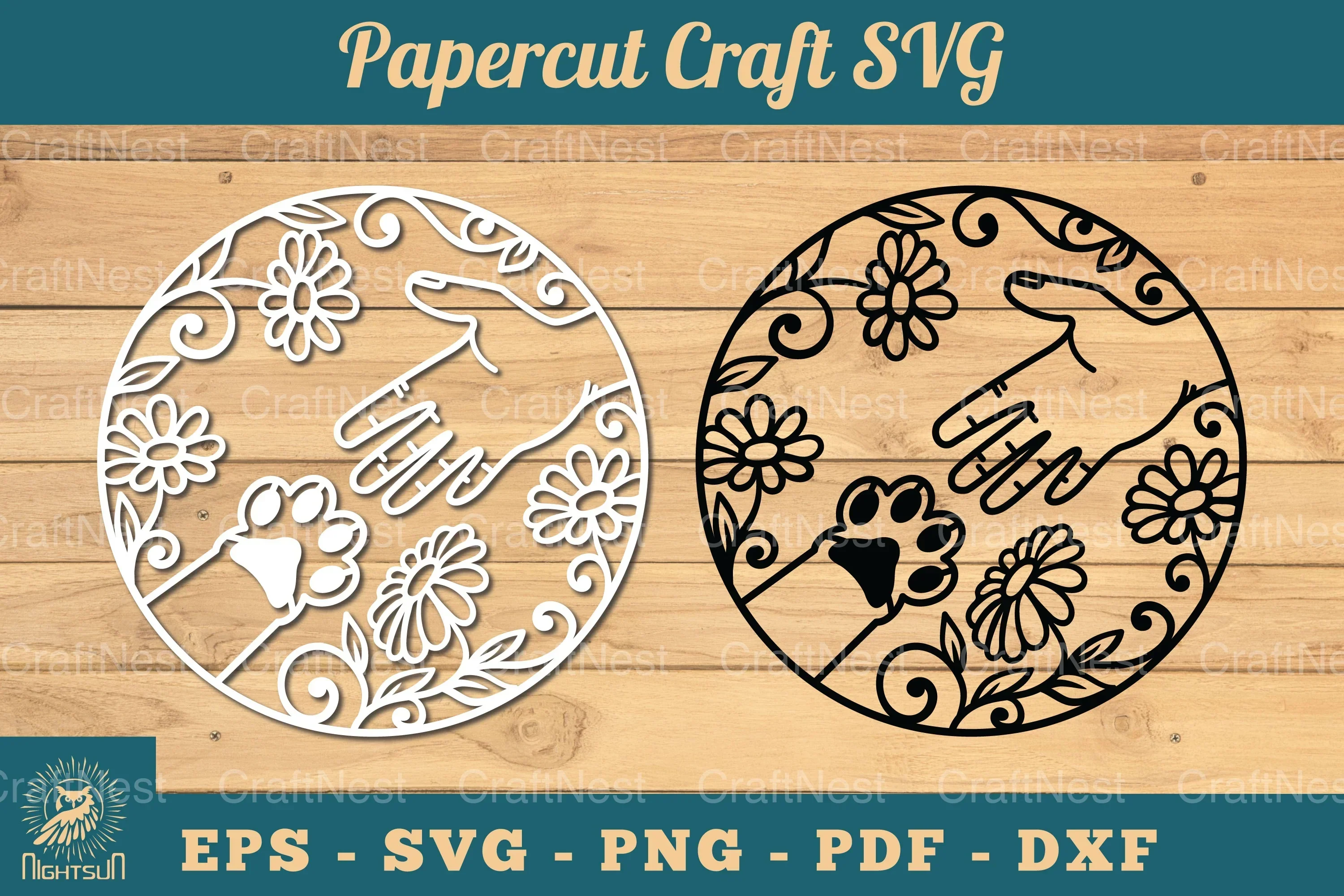 Hand Paw Papercut SVG Bundle