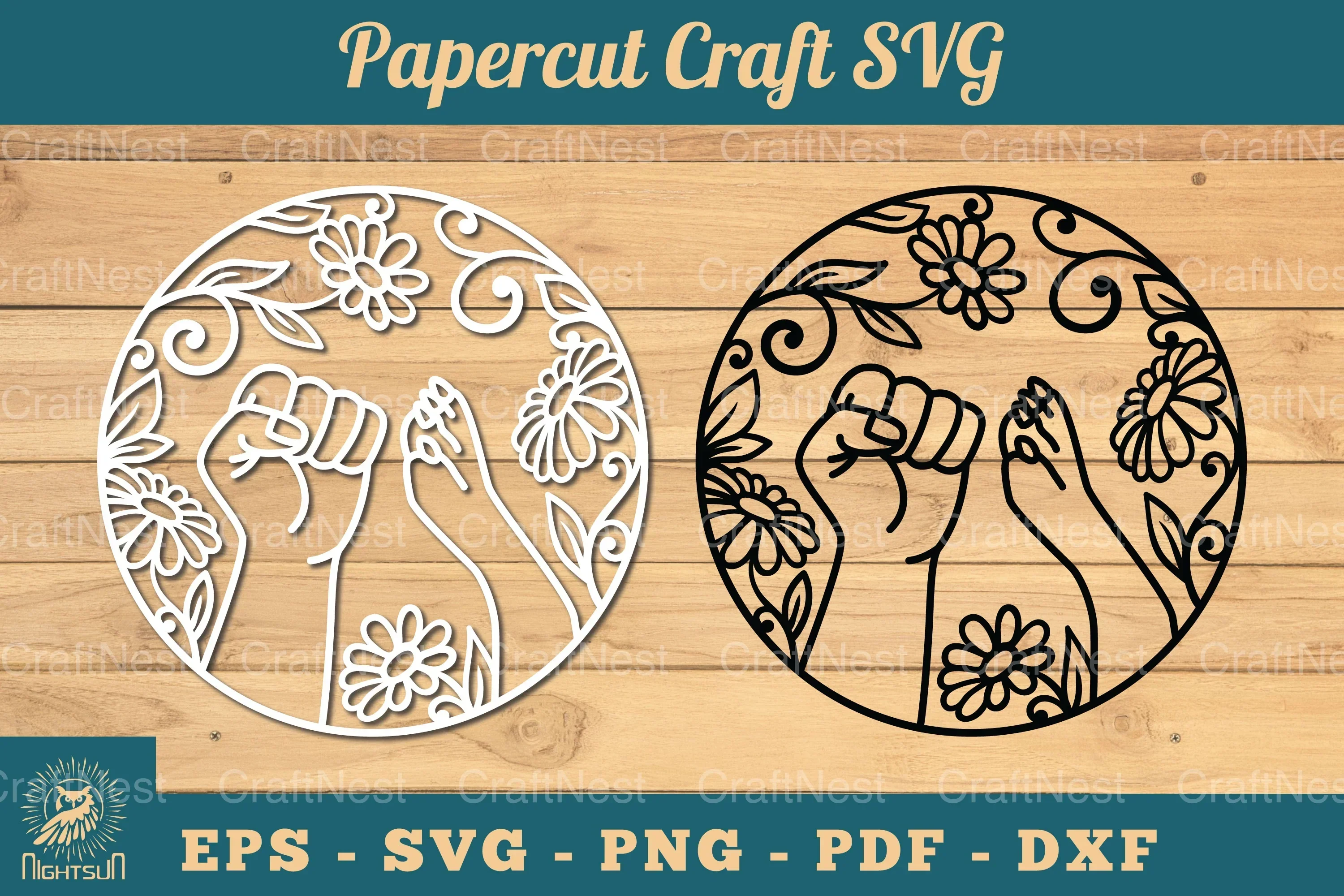 Hand Paw Papercut SVG Bundle