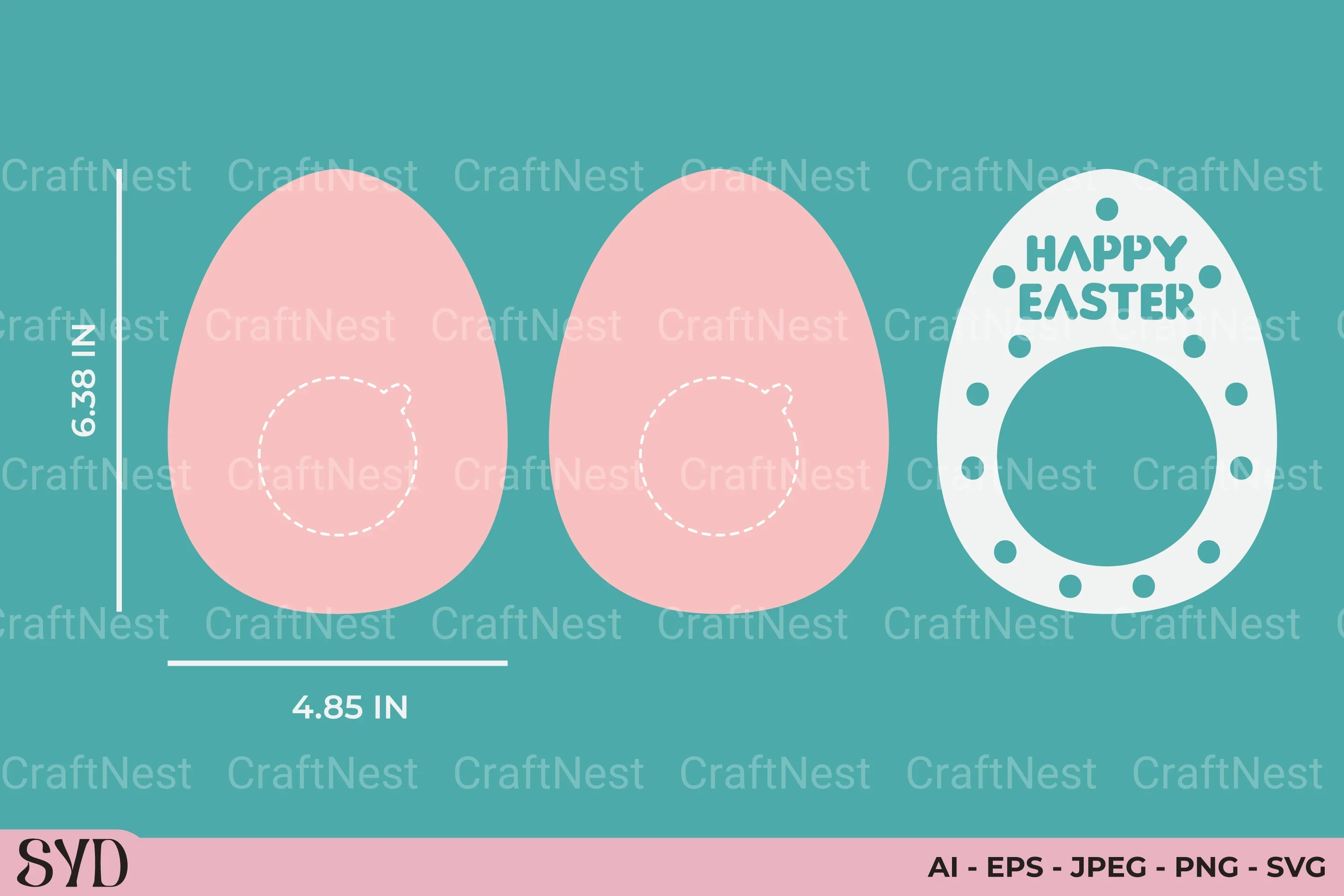 Happy Easter Candy Dome SVG Bundle - Image 4