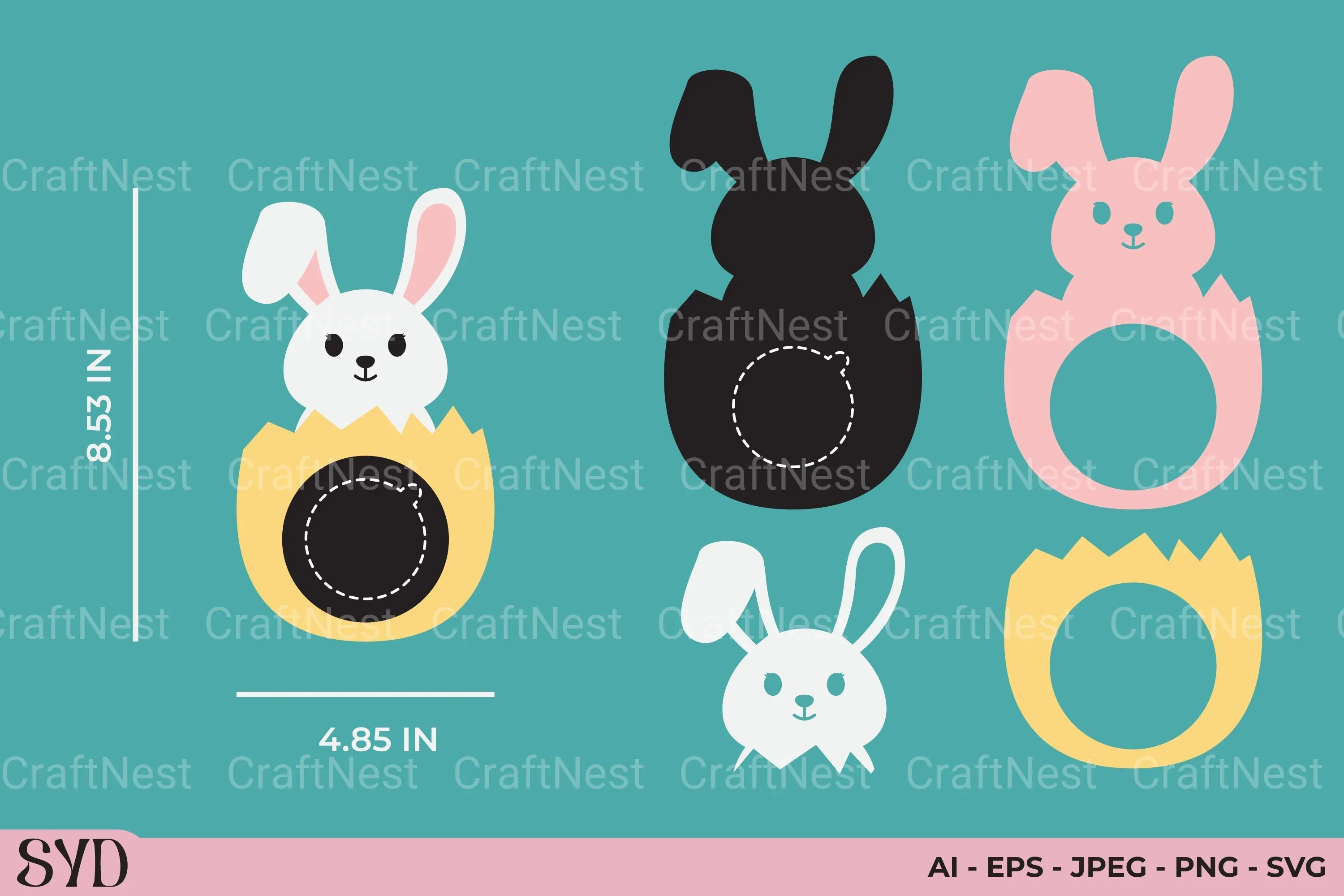 Happy Easter Candy Dome SVG Bundle - Image 5
