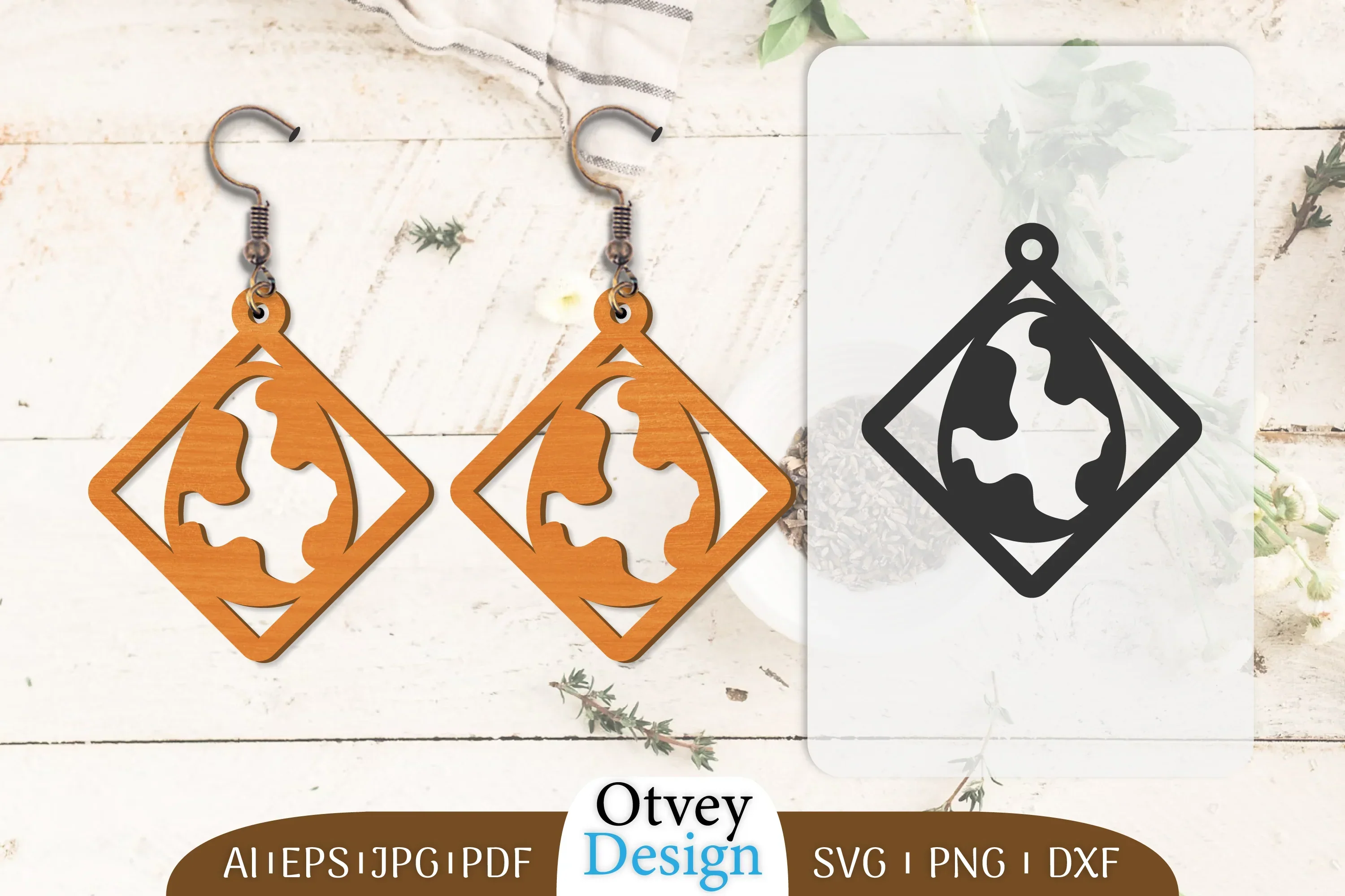 Happy Easter Egg Earring Lasercut SVG Bundle