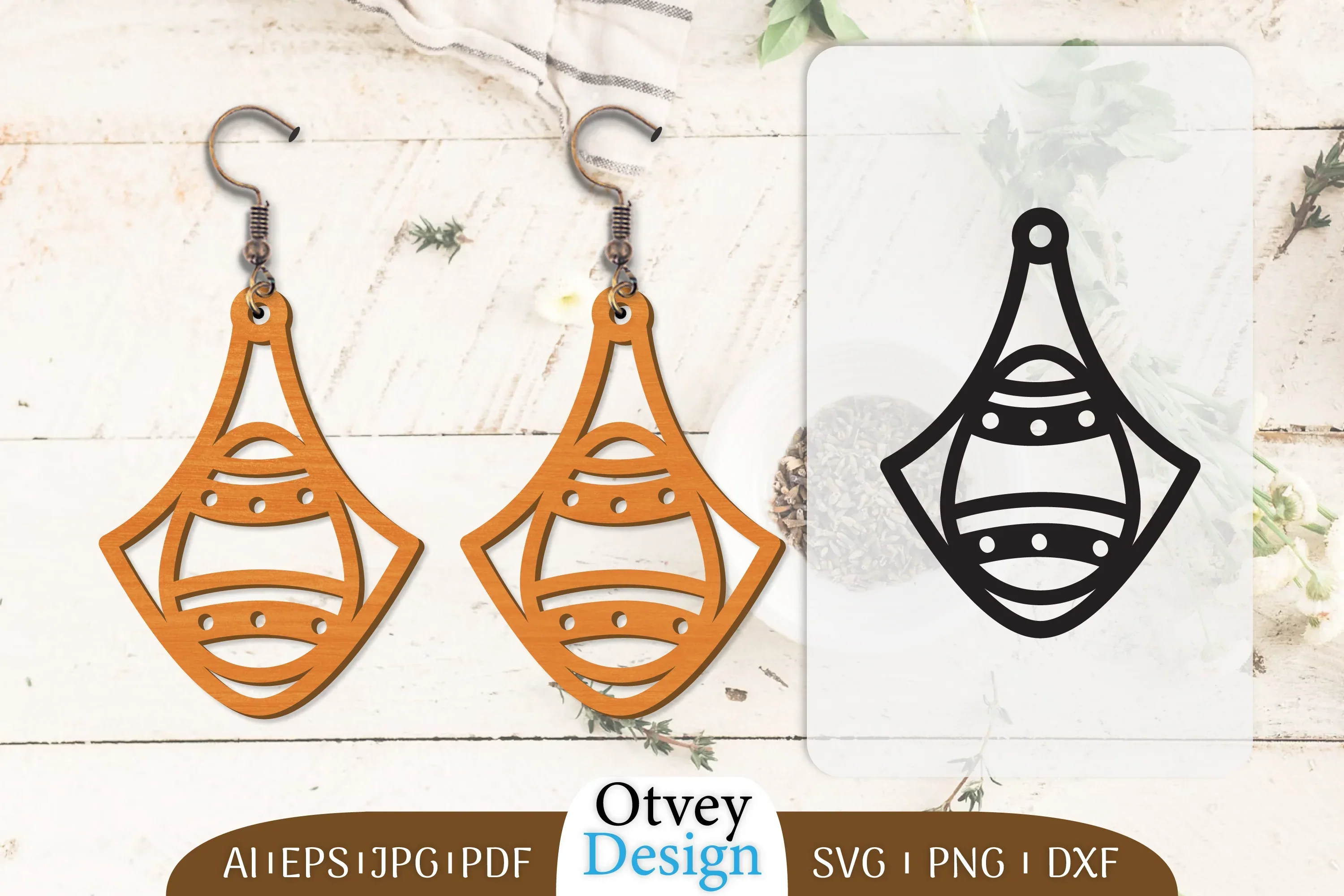 Happy Easter Egg Earring Lasercut SVG Bundle