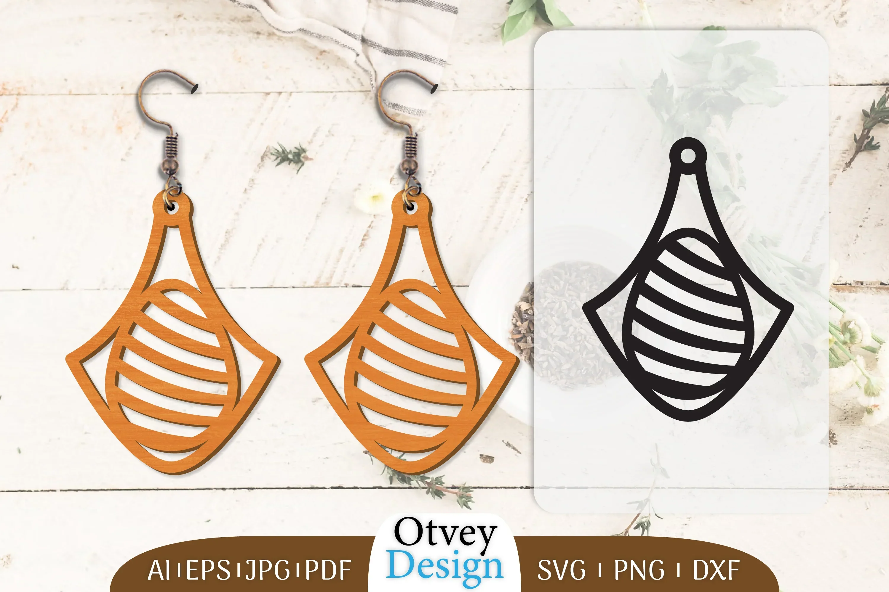 Happy Easter Egg Earring Lasercut SVG Bundle