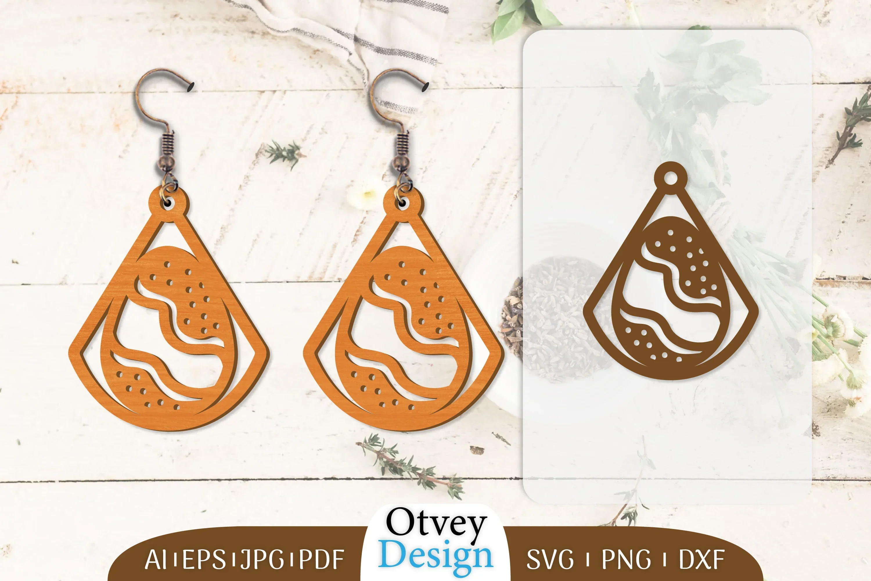 Happy Easter Egg Earring Lasercut SVG Bundle