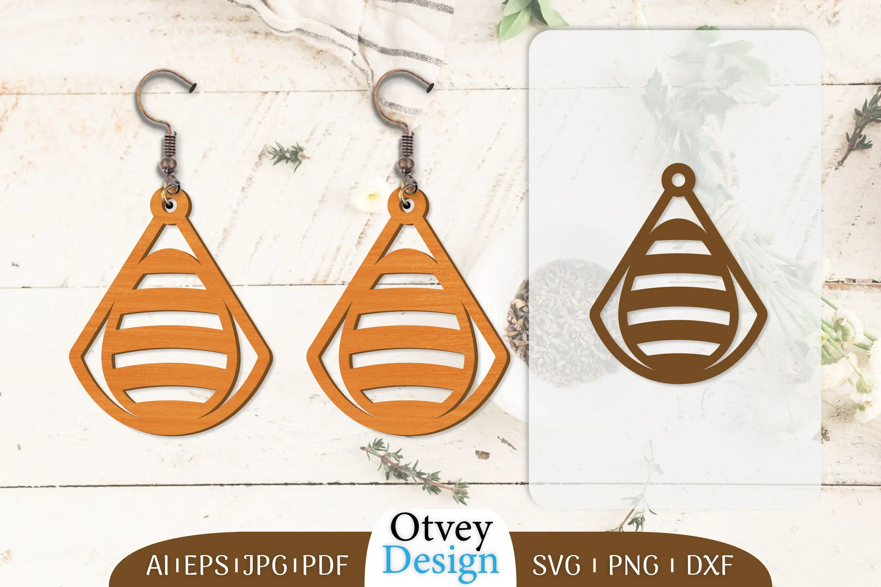 Happy Easter Egg Earring Lasercut SVG Bundle