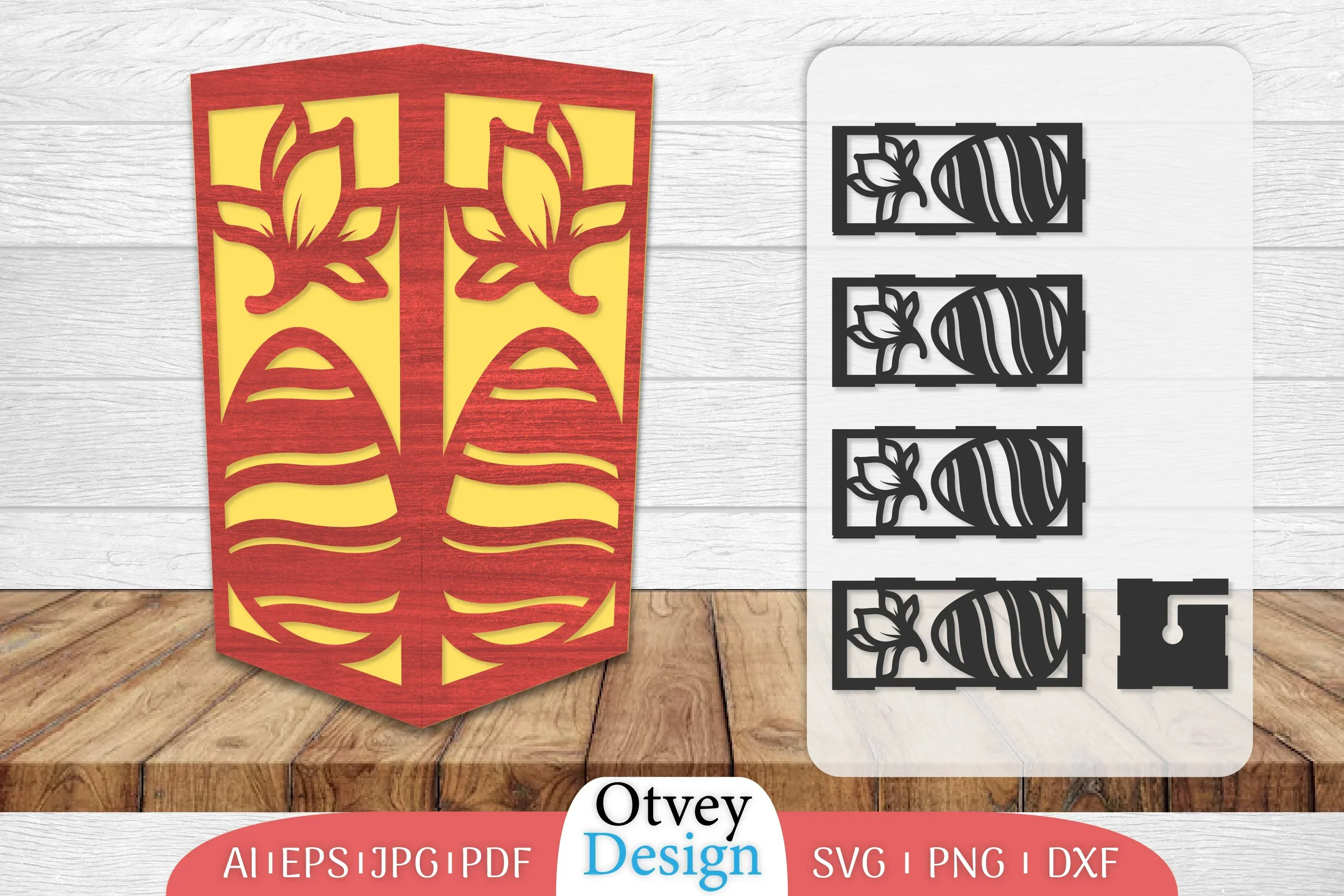 Happy Easter Lamp Lasercut SVG Bundle