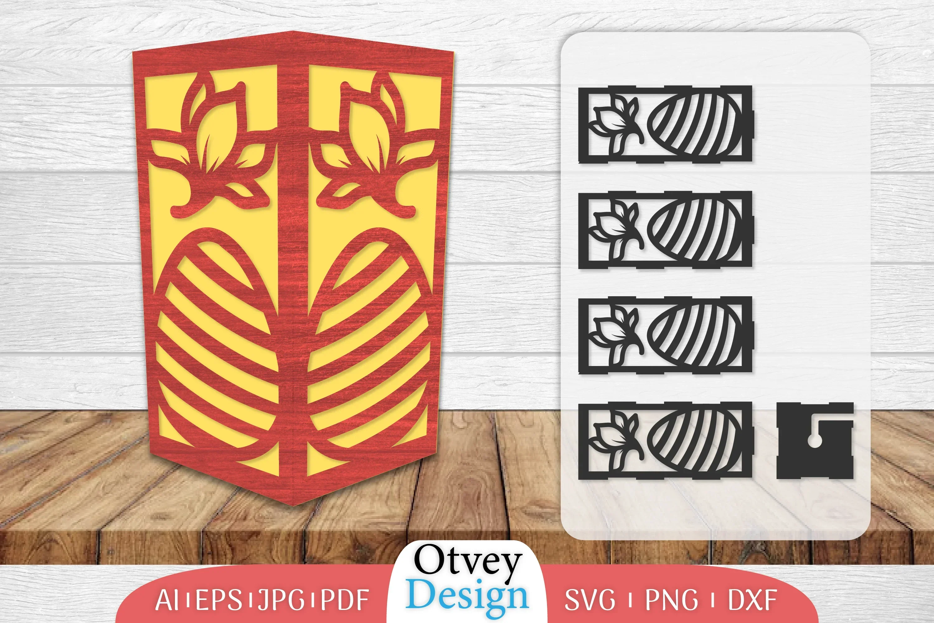 Happy Easter Lamp Lasercut SVG Bundle