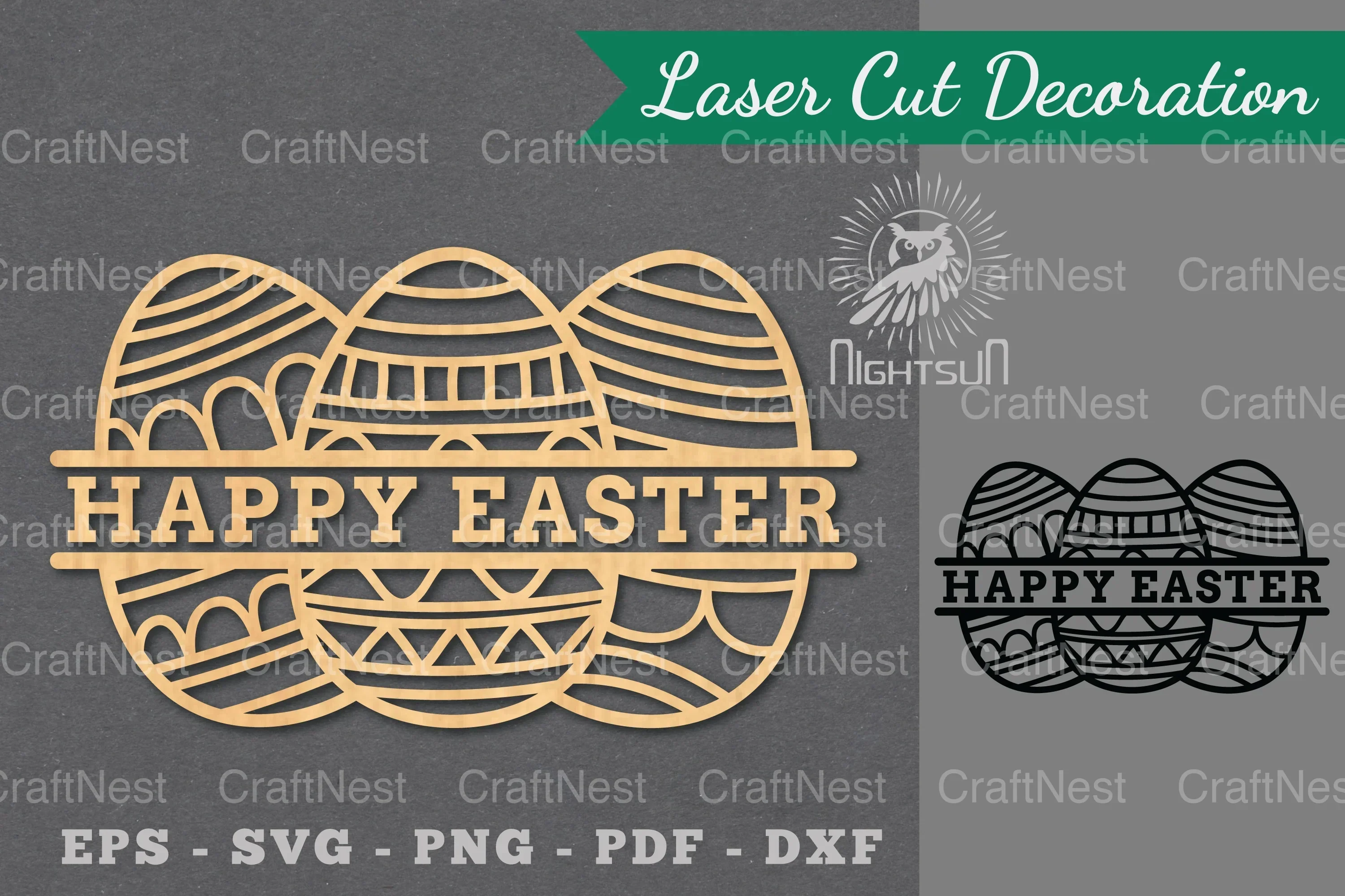 Happy Easter Laser Cut Decoration Bundle