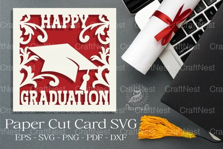 Happy Graduation Paper Cutting Clipart Bundle