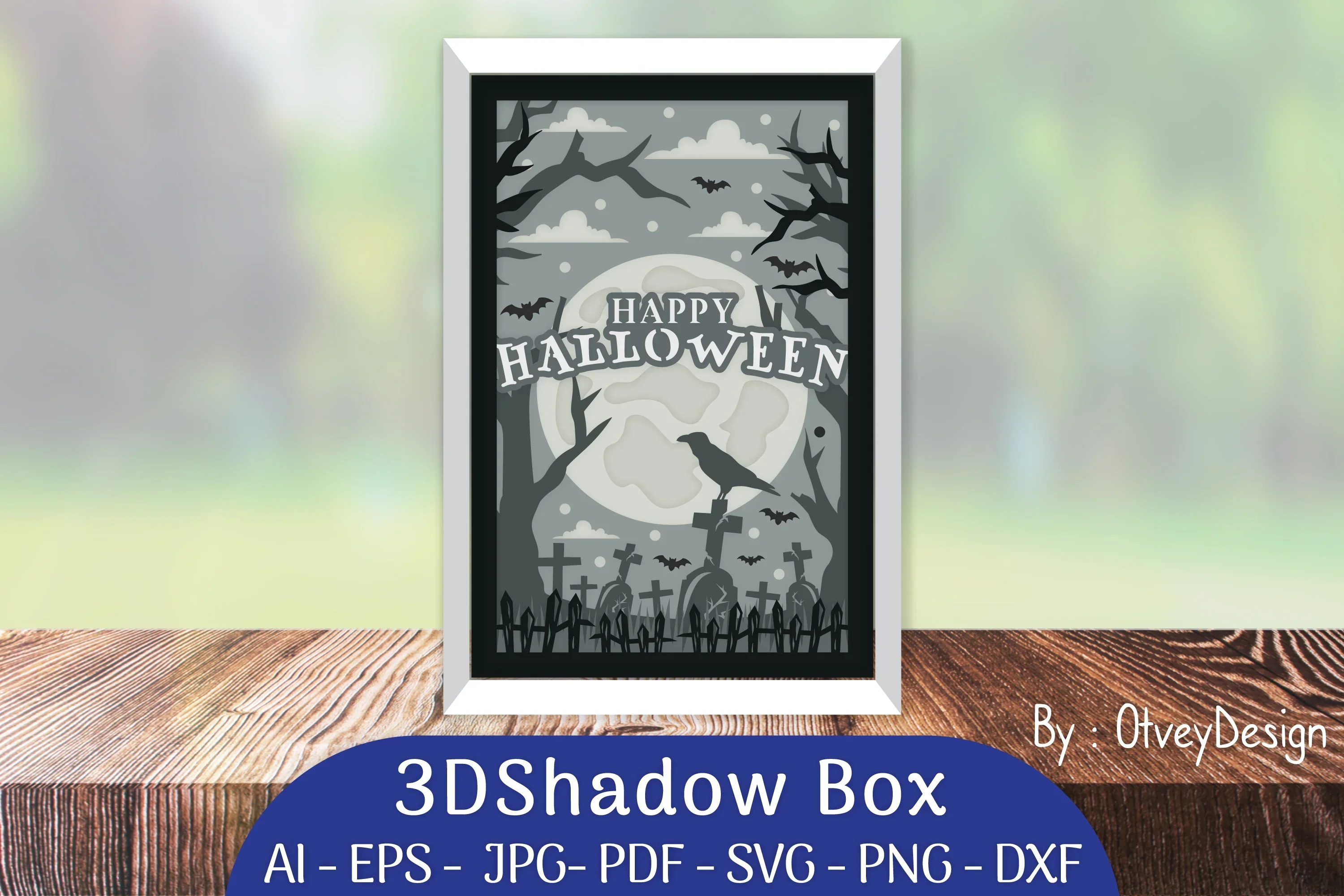 Happy Halloween 3D Shadowbox Layered Papercut SVG Bundle