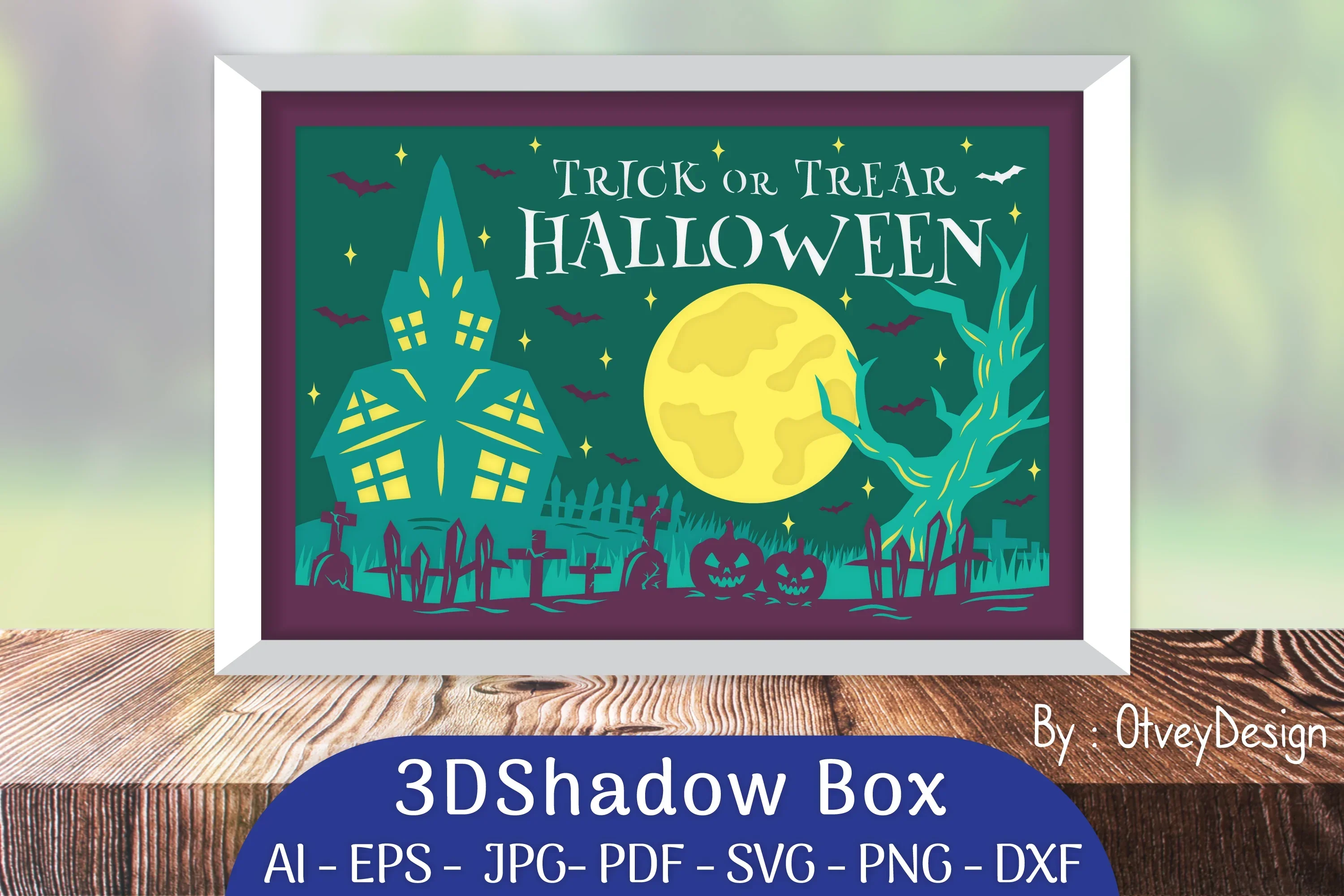 Happy Halloween 3D Shadowbox Layered Papercut SVG Bundle - Image 2