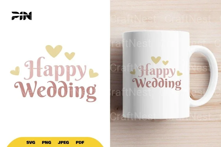 Happy Wedding SVG Bundle