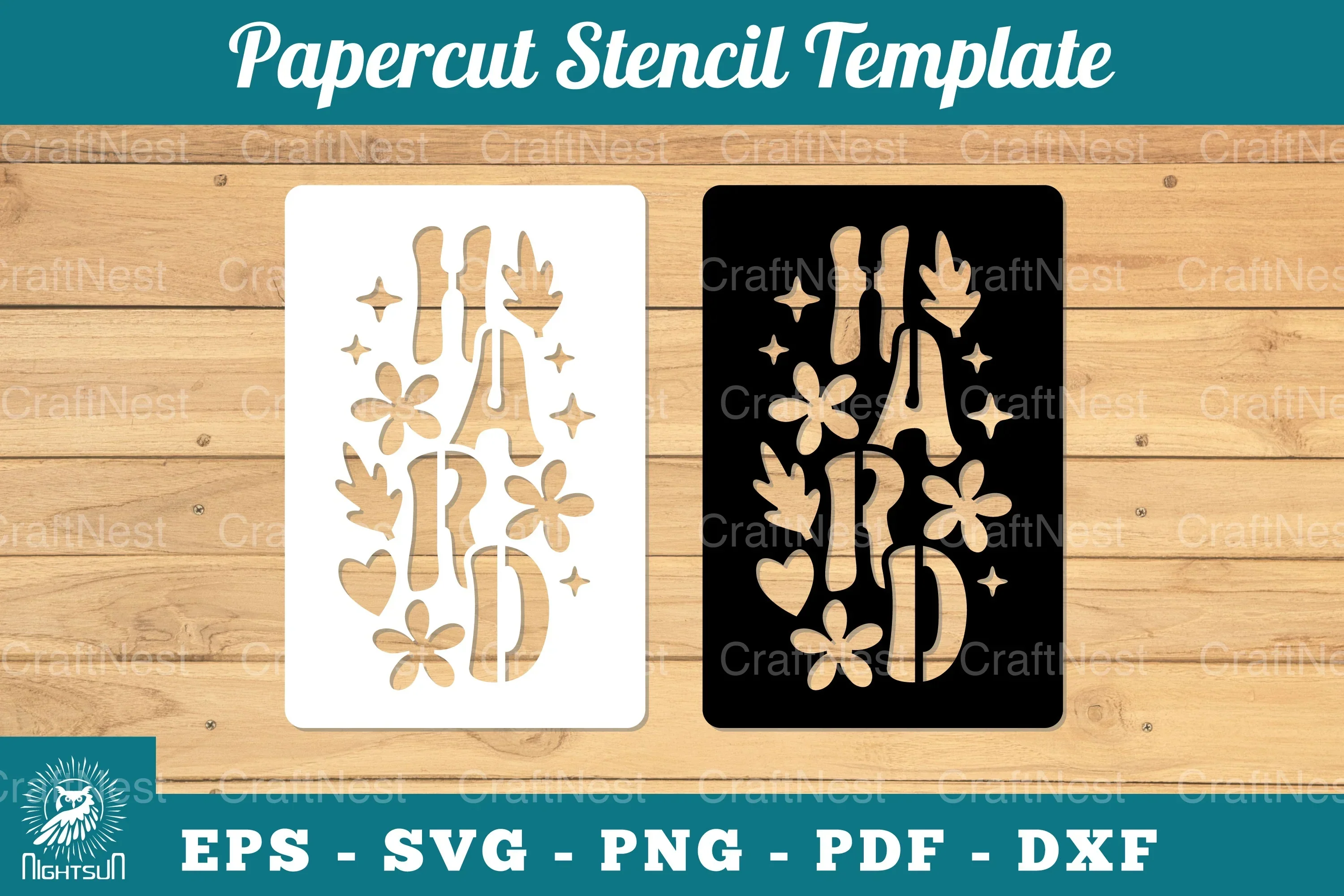 Hard Papercut Stencil Clipart Bundle