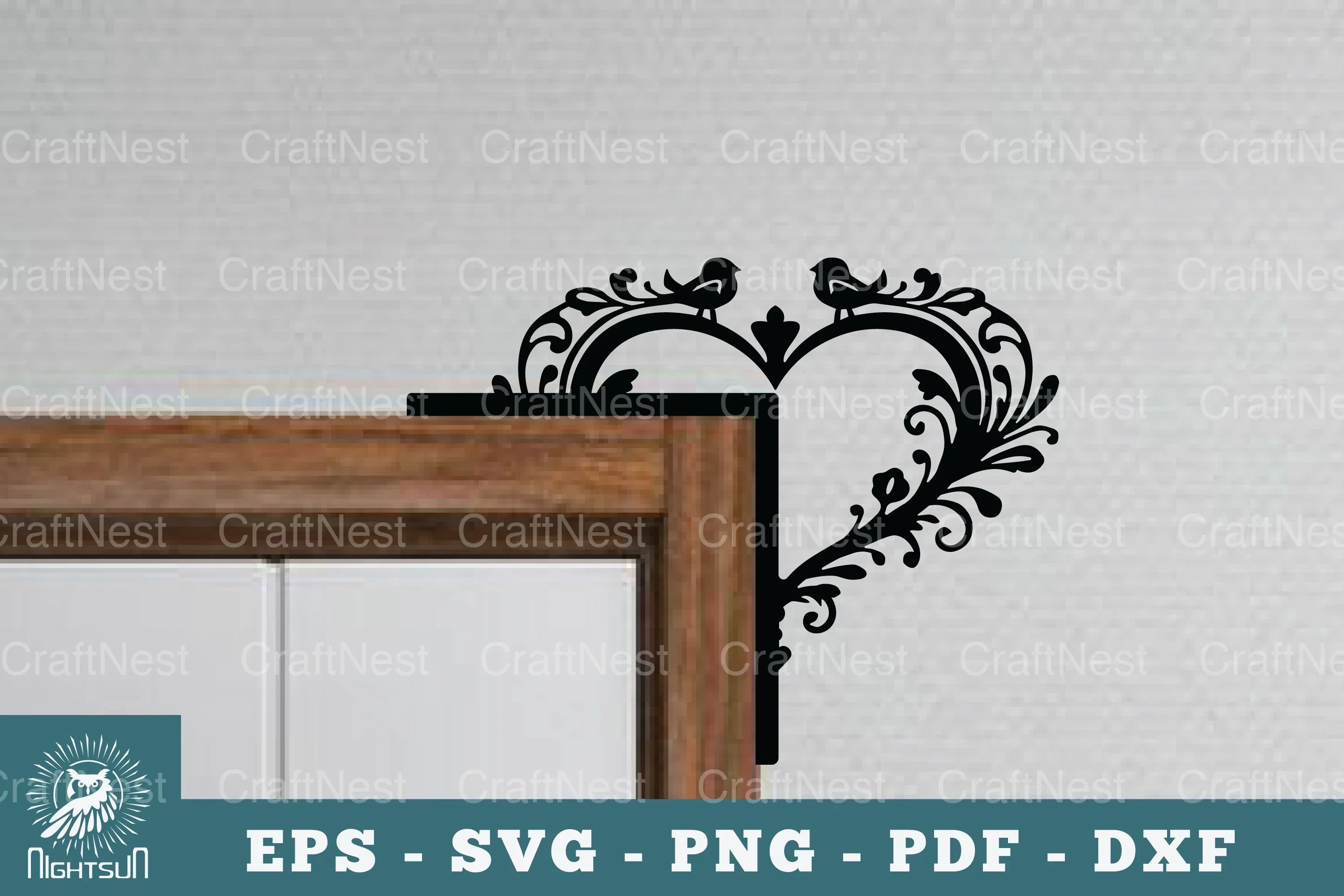 Heart Door Corner Lasercut SVG Bundle