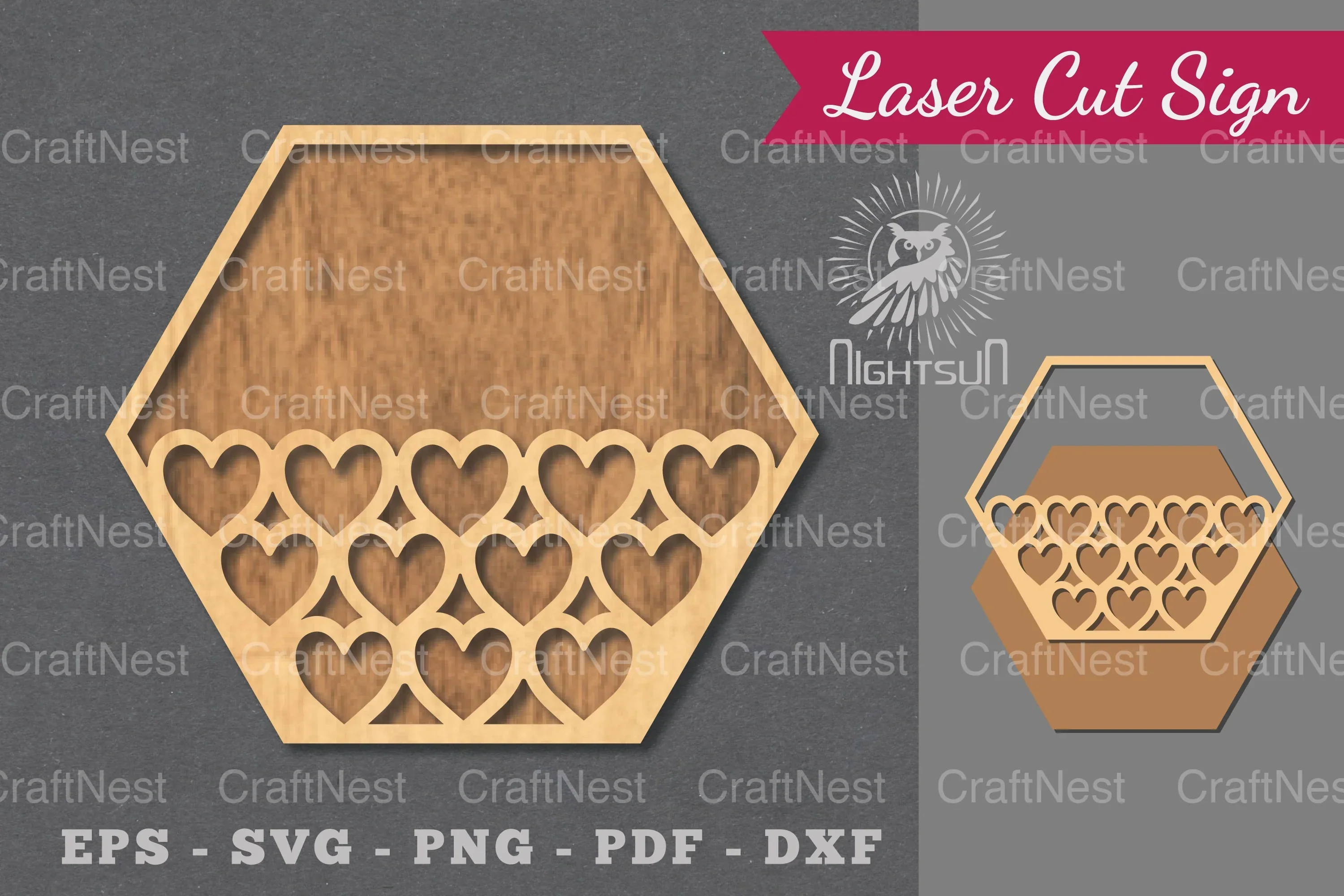 Heart Laser Cut Sign Clipart Bundle