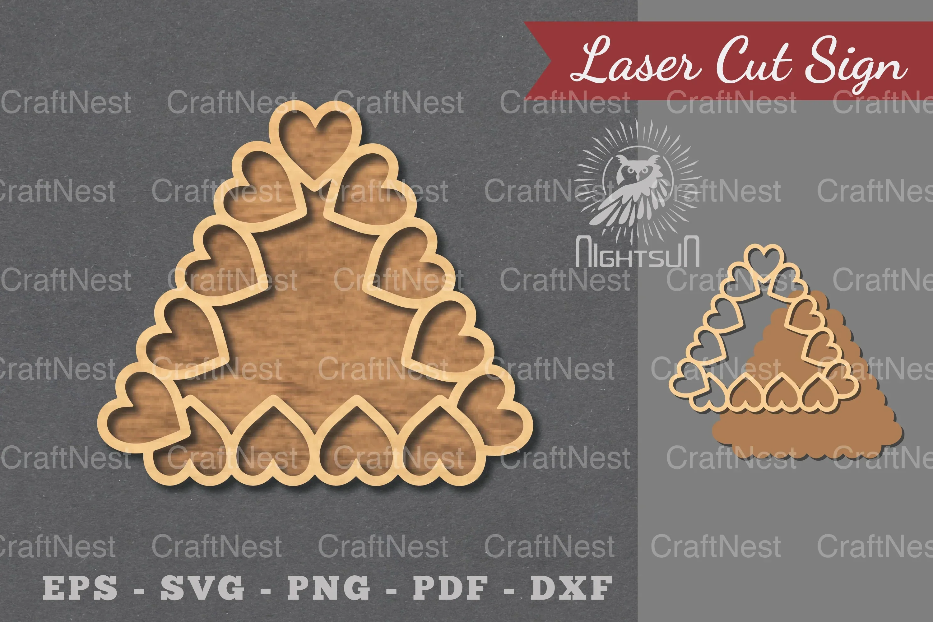Heart Laser Cut Sign Clipart Bundle