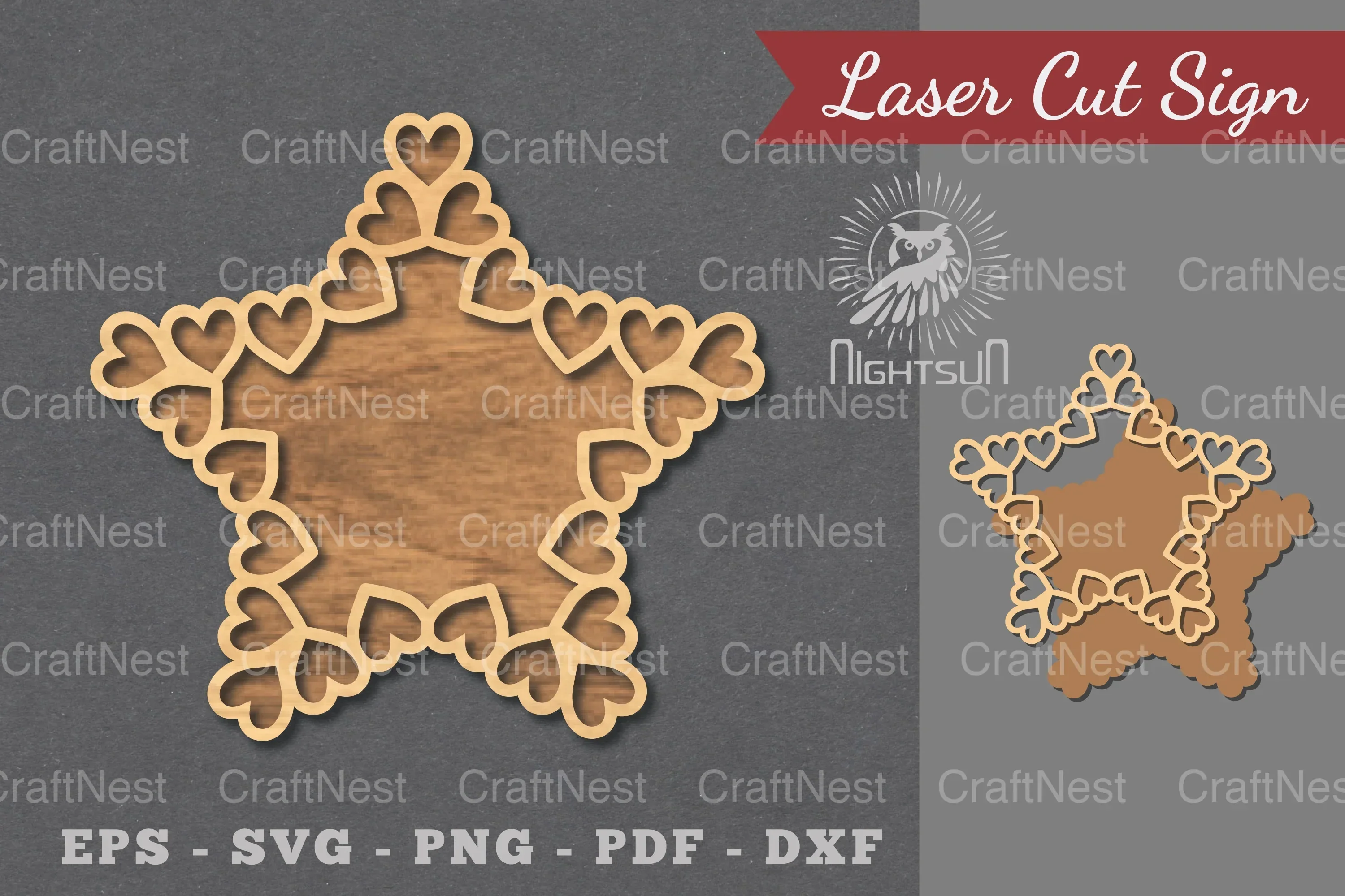 Heart Laser Cut Sign Clipart Bundle