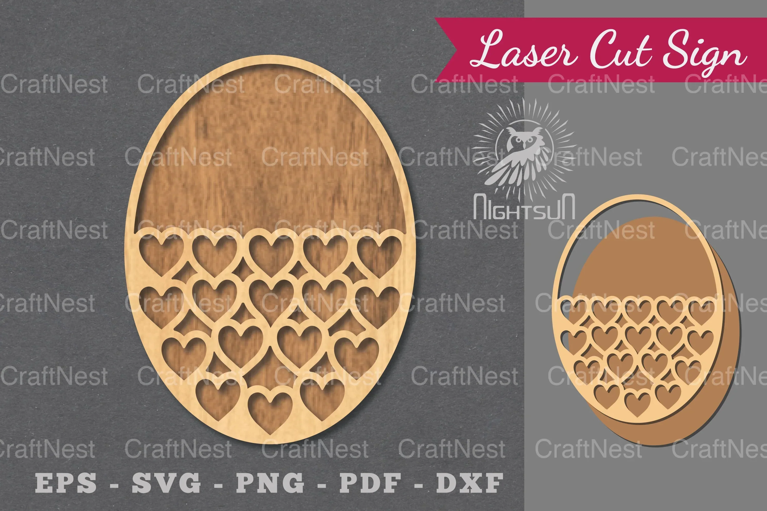 Heart Laser Cut Sign Clipart Bundle