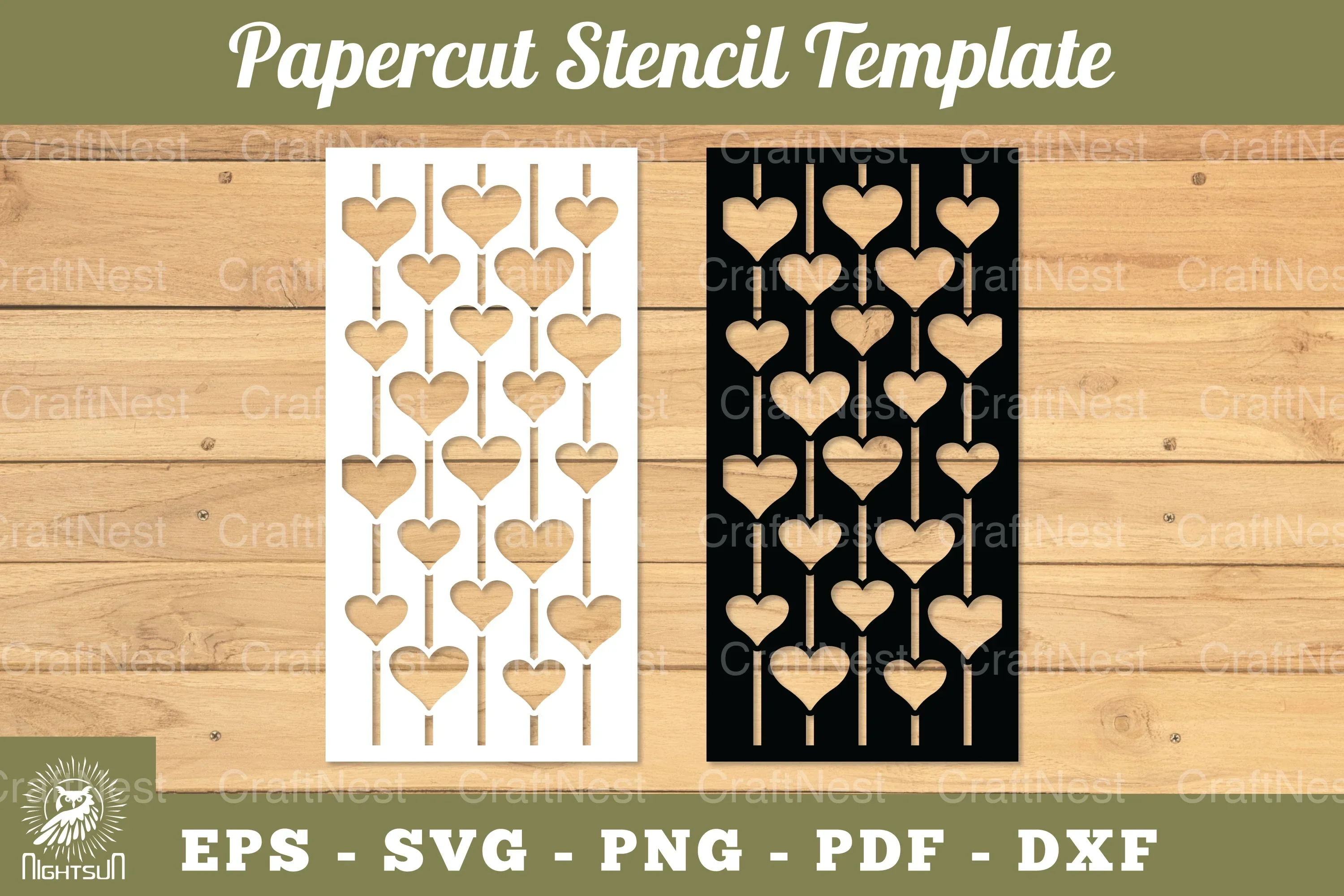 Heart Papercut Stencil SVG Bundle