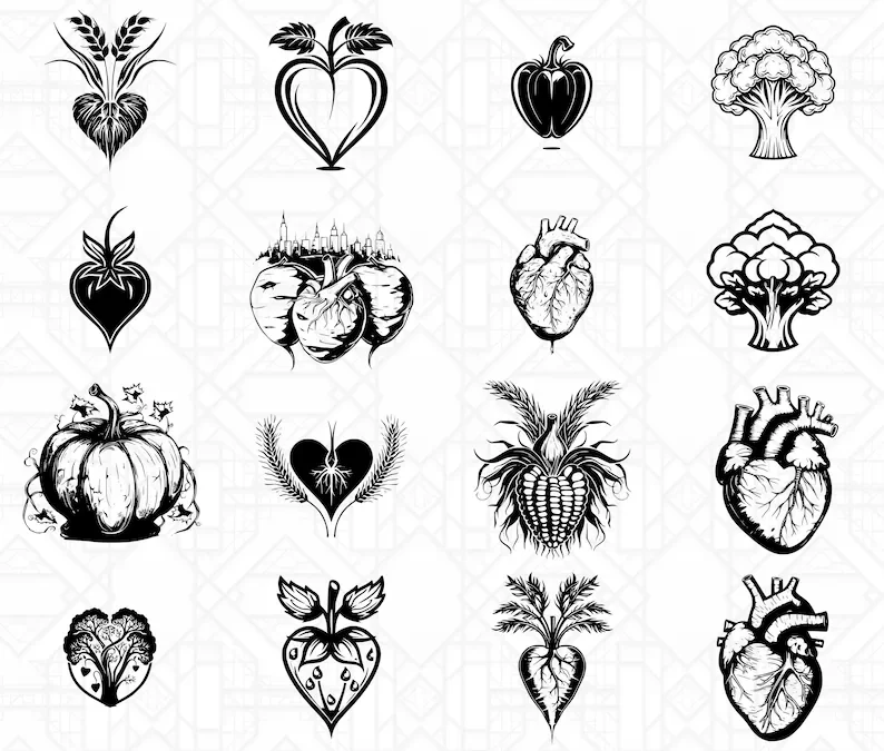 Heart-Shaped Fruits SVG Bundle - Image 3