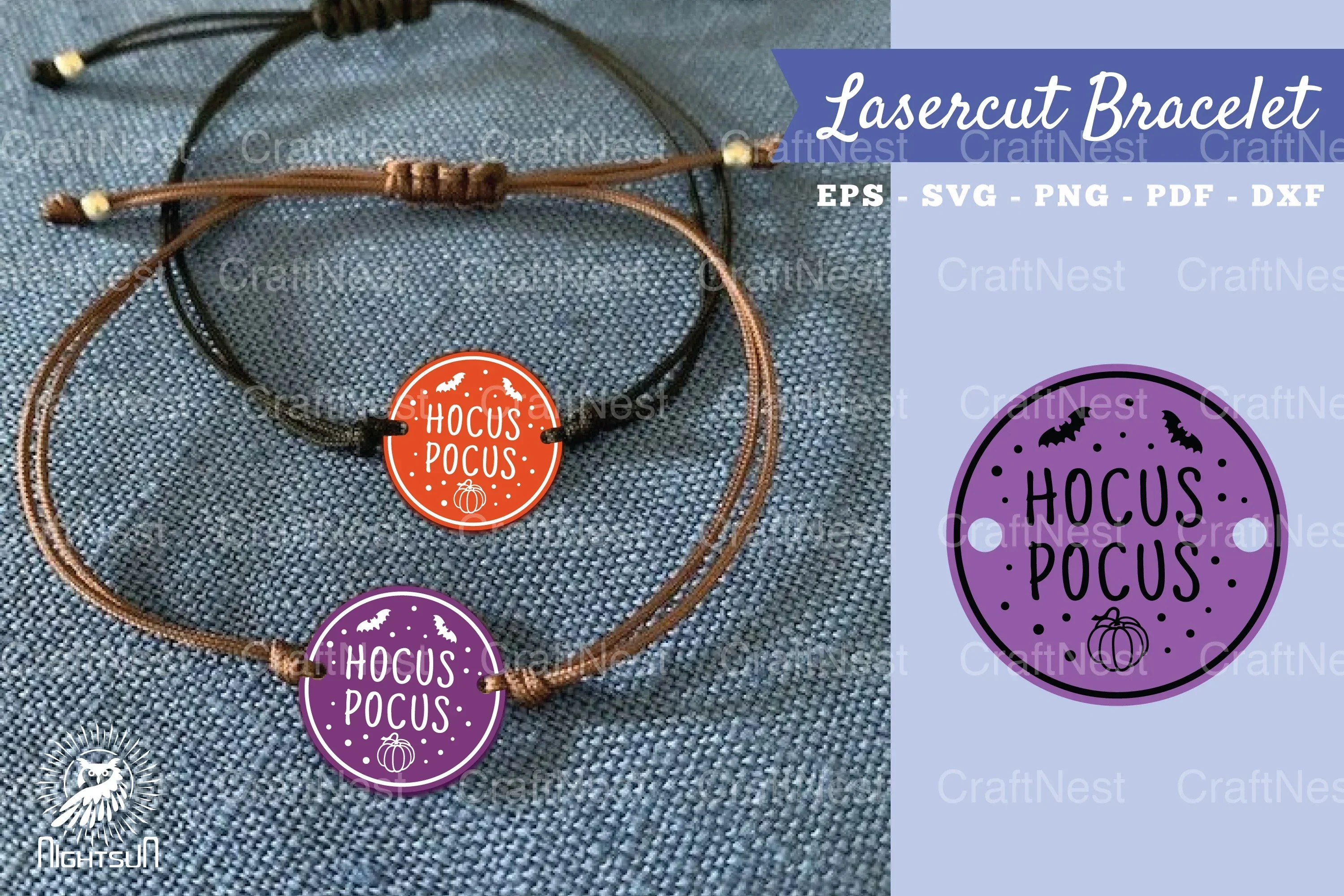 Hocus Pocus Laser Cut Bracelet Design Bundle