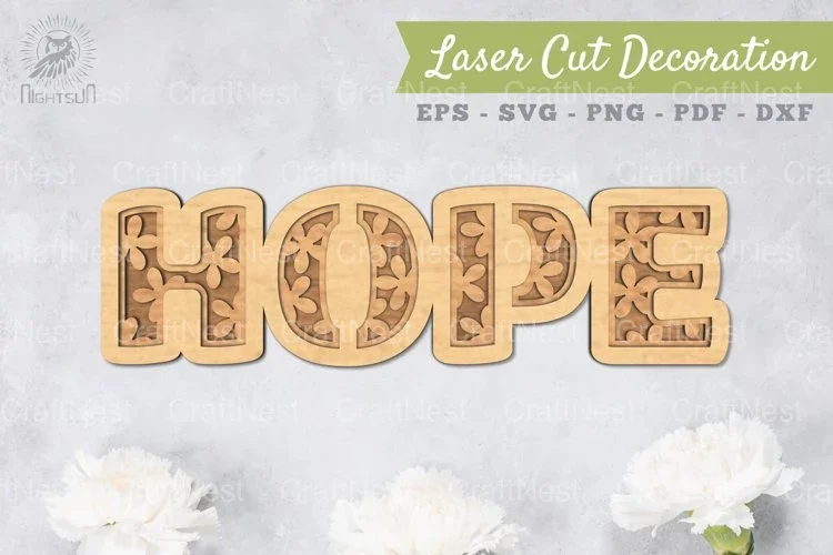 Hope 3D Lasercut Decoration Clipart Bundle