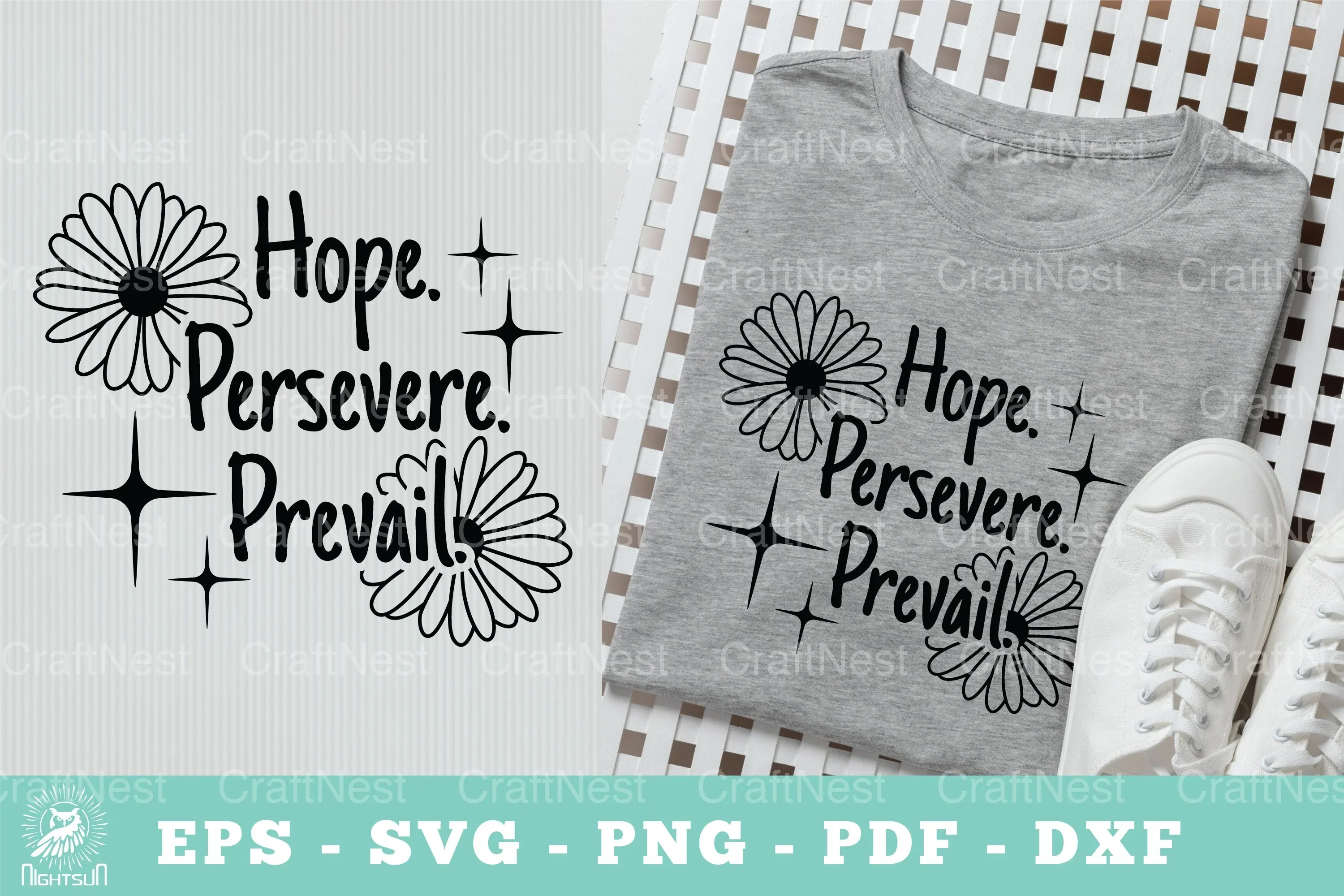 Hope, Persevere, Prevail Motivational SVG Bundle