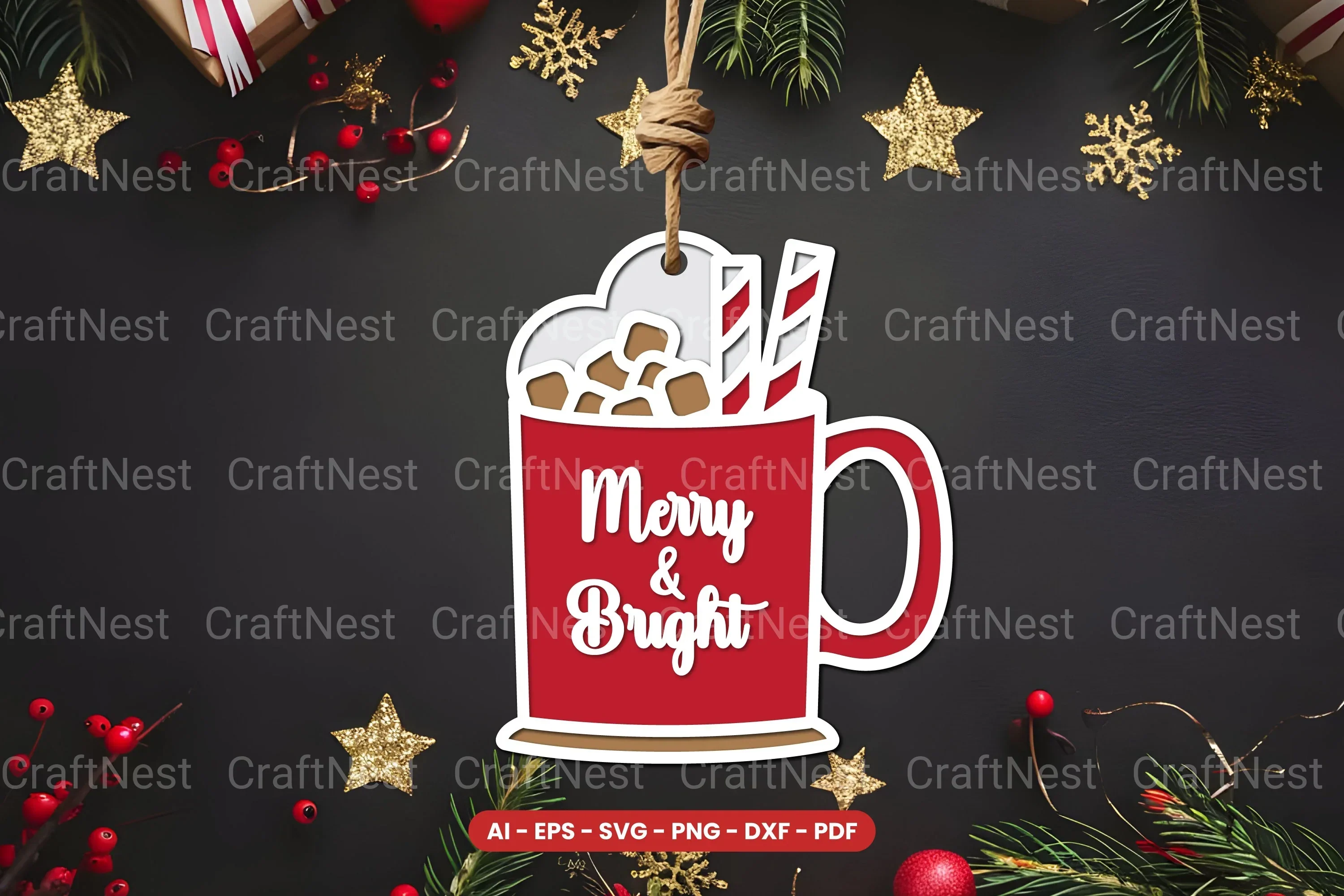 Hot Cocoa Lasercut SVG Bundle