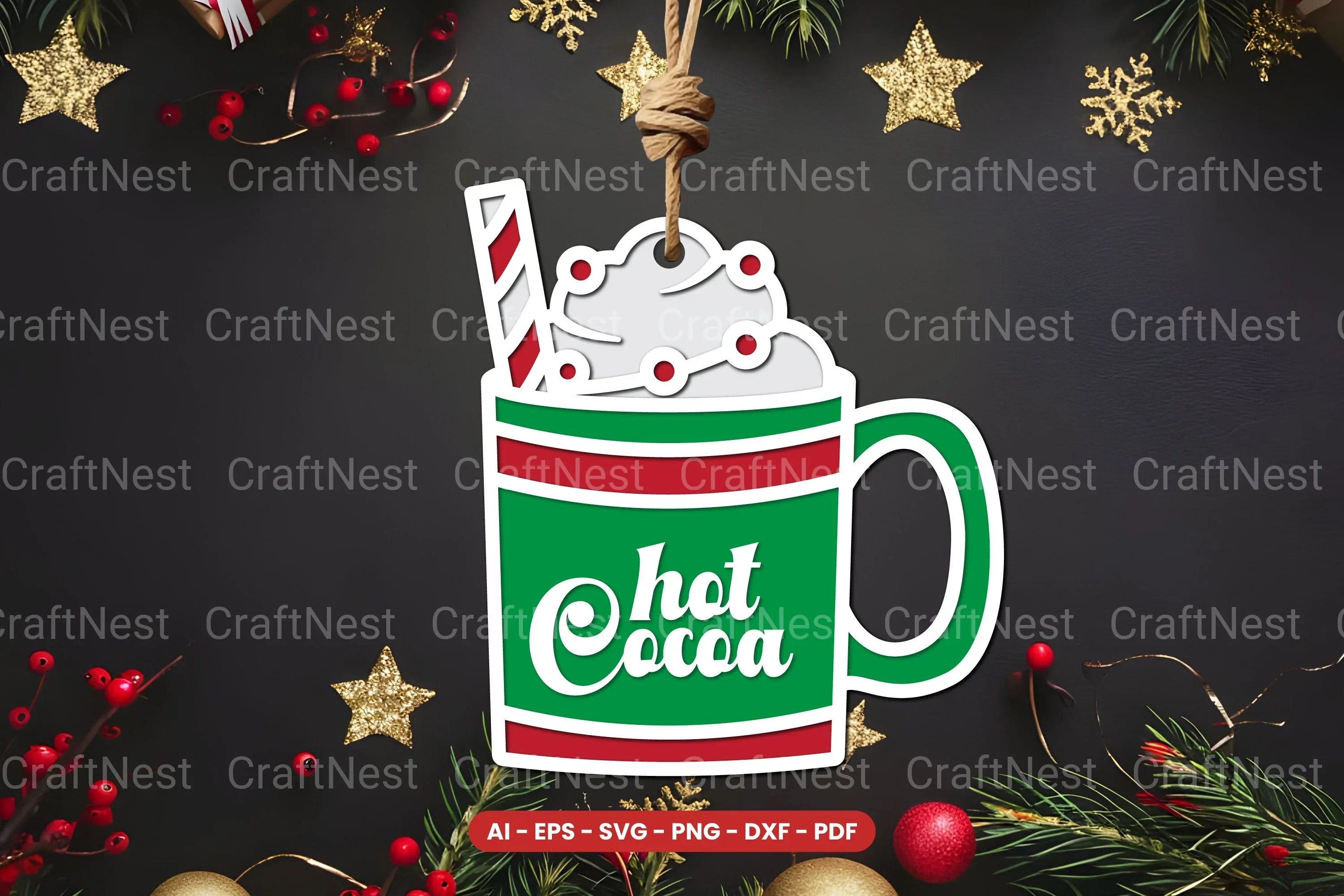 Hot Cocoa Lasercut SVG Bundle