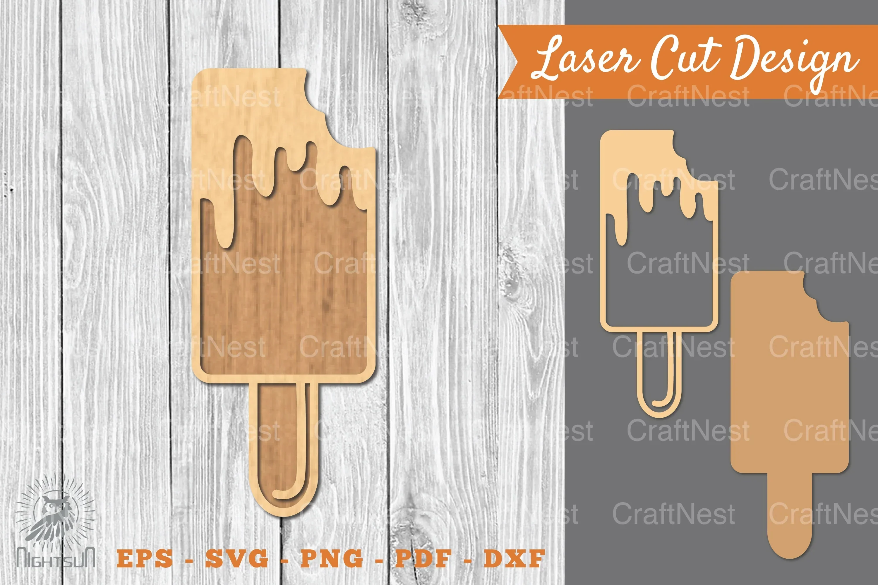 Ice Cream Laser Cut Decoration Clipart Bundle