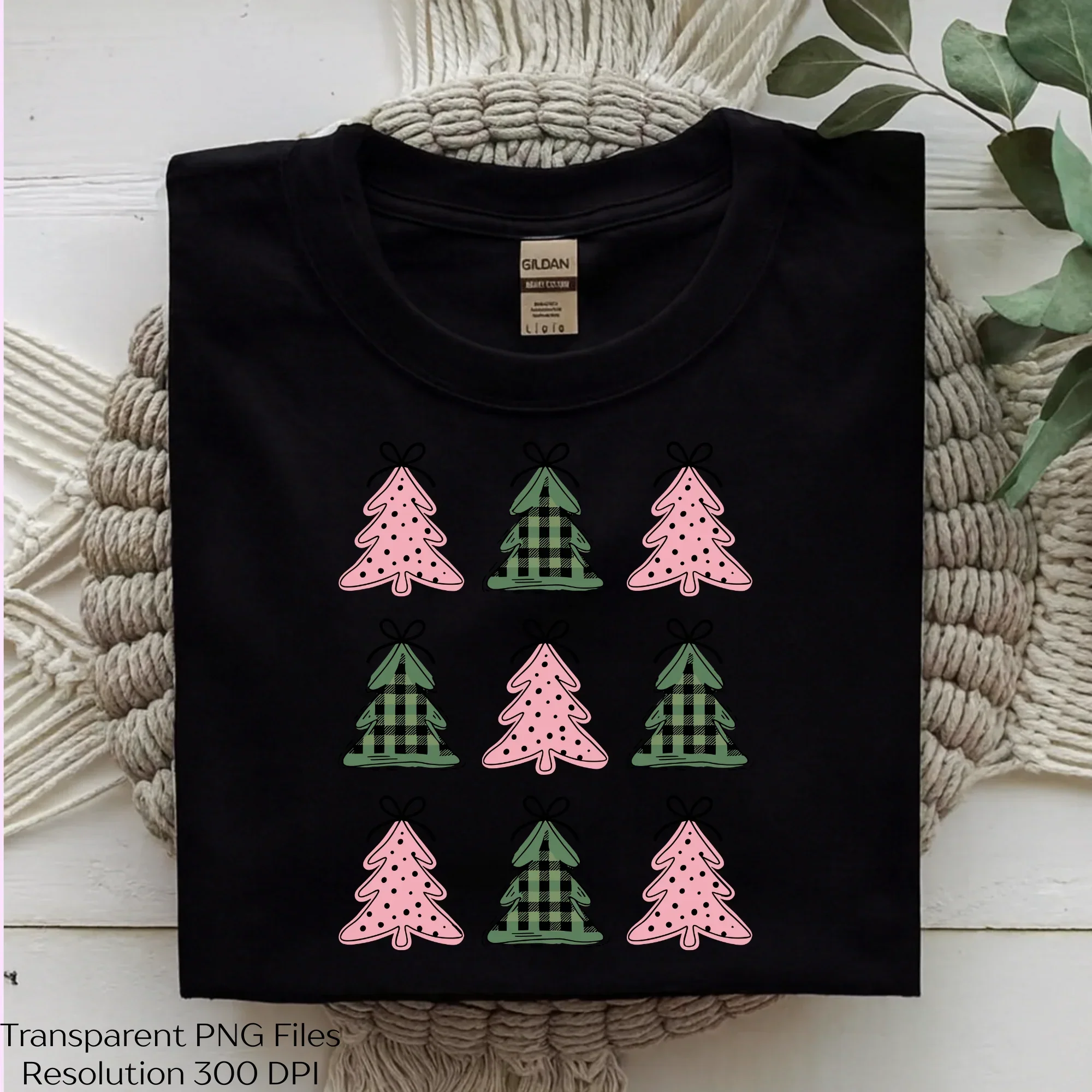 Ink and Plaid Christmas Tree SVG Bundle