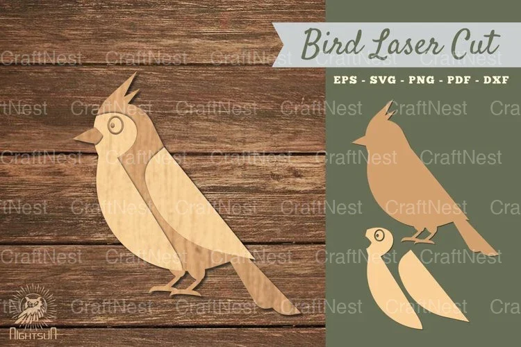 Jay Bird Laser Cut Decoration Clipart Bundle