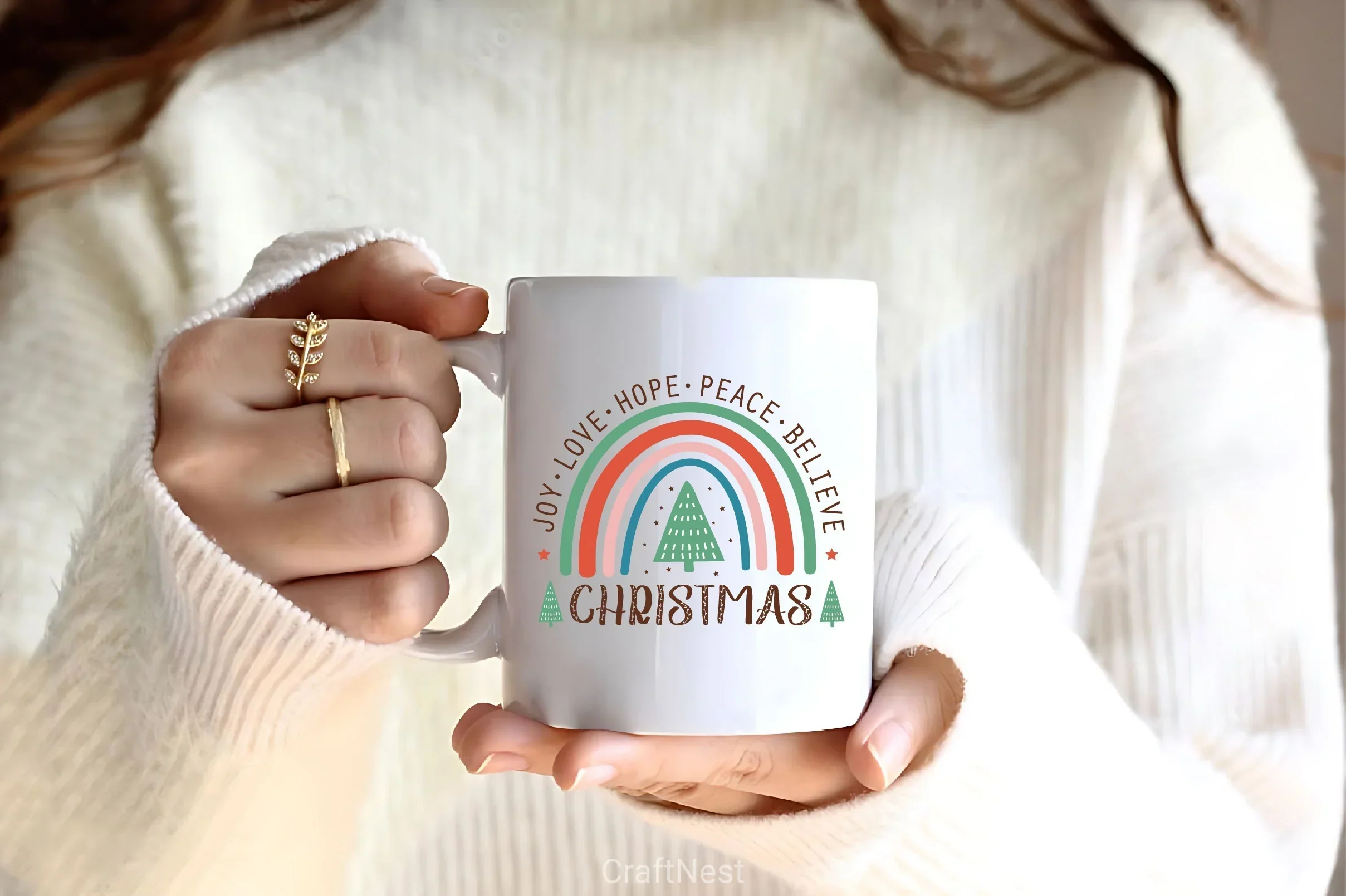 Joy Love Hope Peace Believe Christmas SVG Bundle - Image 3