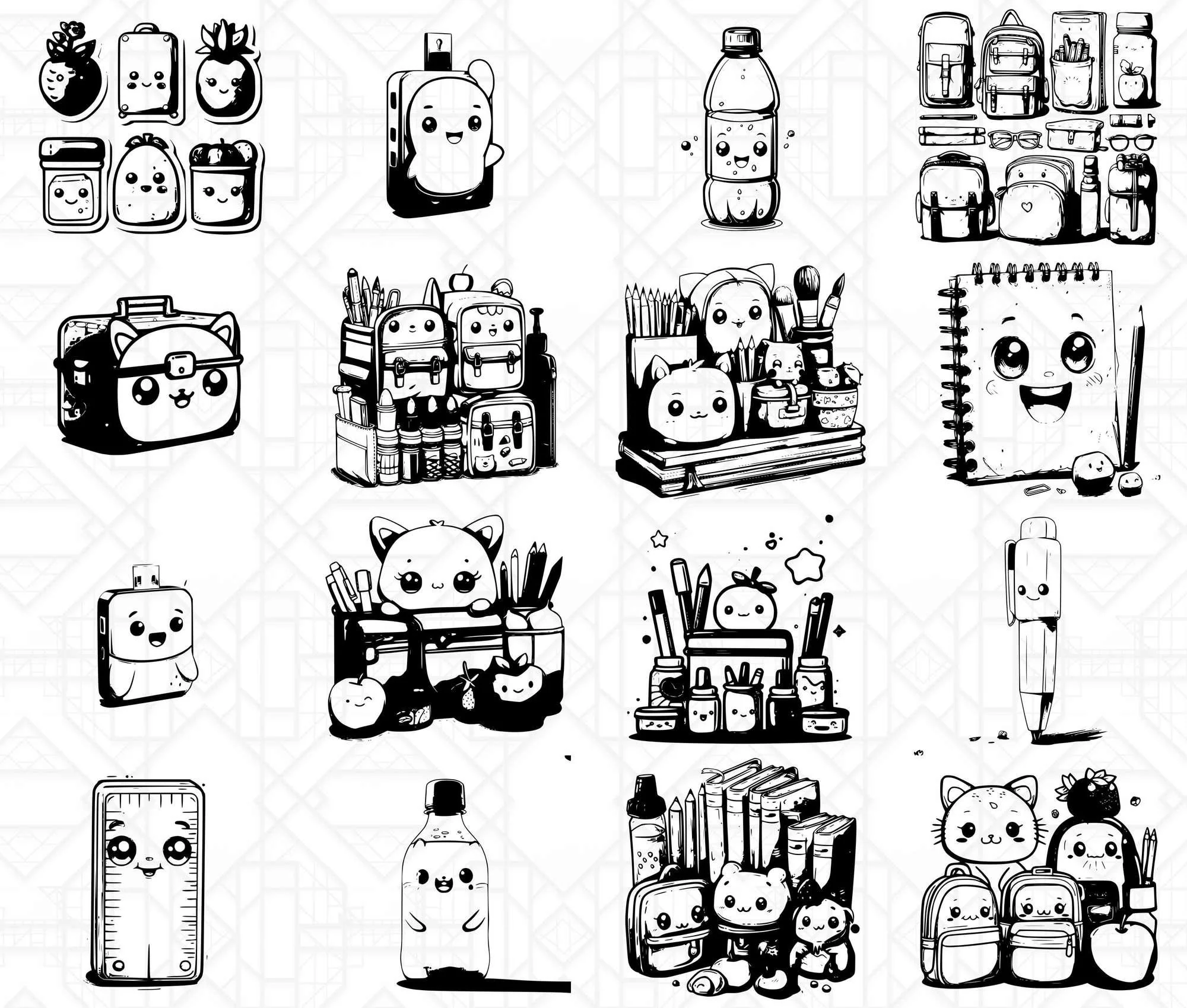 Kawaii Back To School SVG Bundle - Image 3