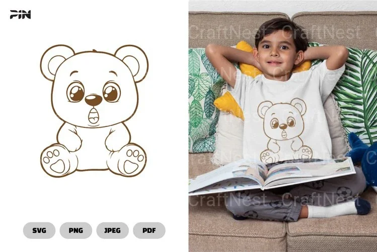 Kawaii Bear Cute Animal Clipart Bundle