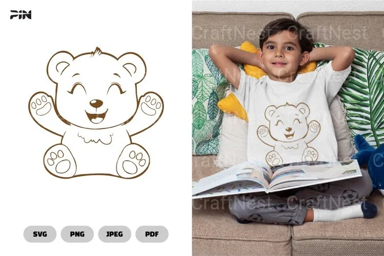 Kawaii Bear Cute Animal Clipart Bundle