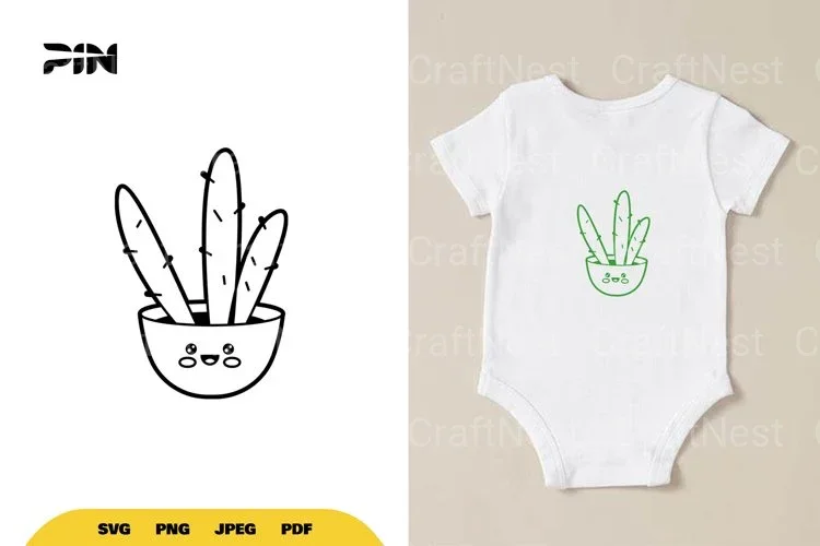 Kawaii Cactus SVG Bundle