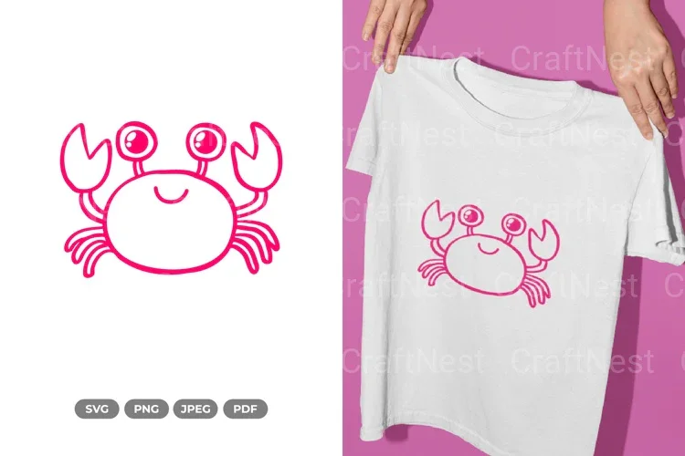 Kawaii Crab Sea Animal Clipart Bundle