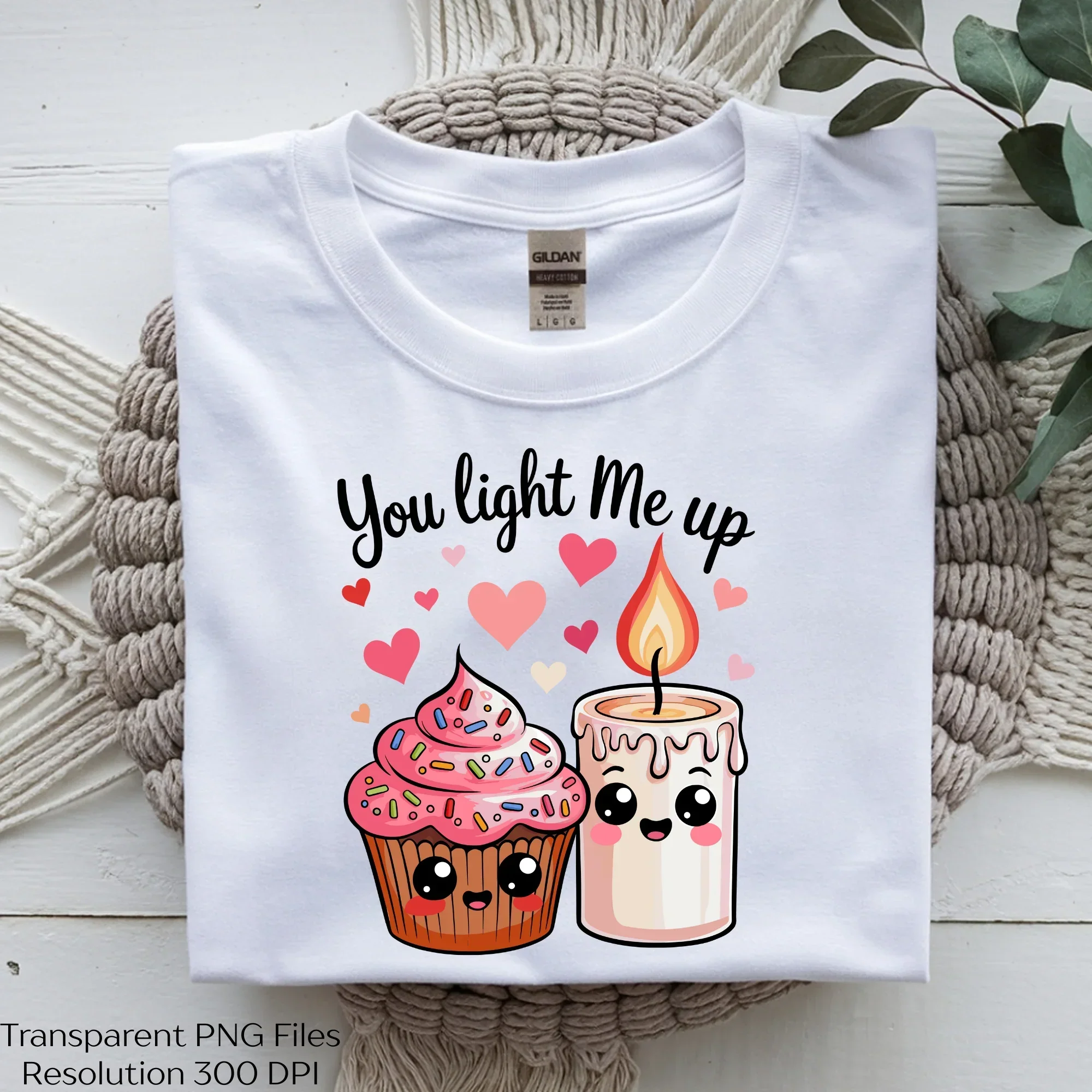 Kawaii Cupcake and Candle Romantic Pun SVG Bundle