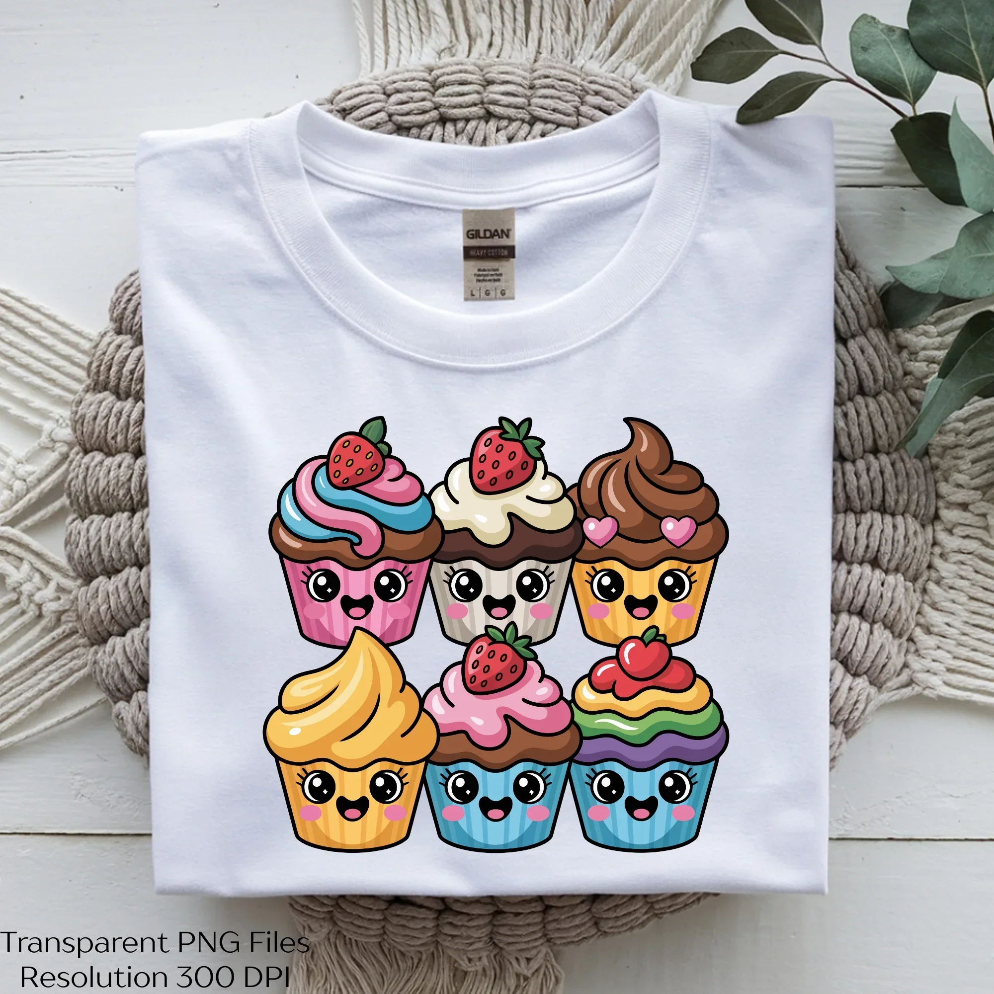 Kawaii Cupcakes Valentine's Day SVG Bundle