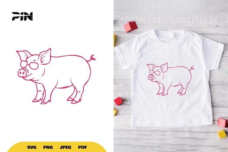 Kawaii Cute Pig SVG Bundle