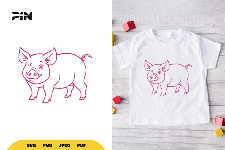 Kawaii Cute Pig SVG Bundle