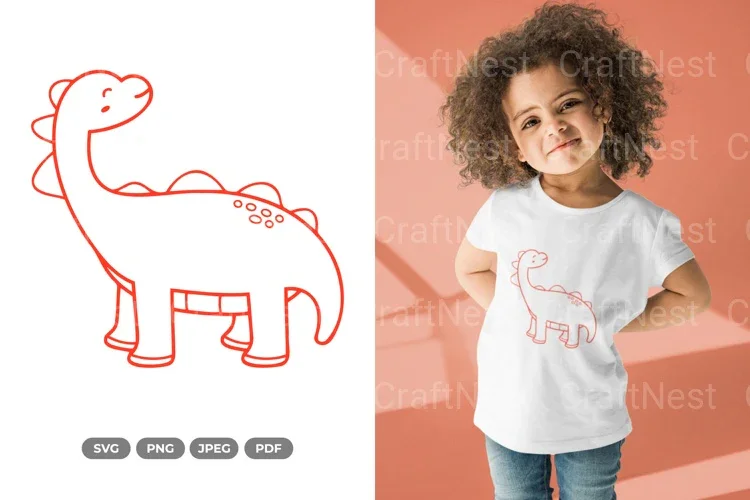 Kawaii Dino Dinosaur Doodle Clipart Bundle