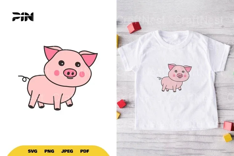 Kawaii Pig SVG Bundle