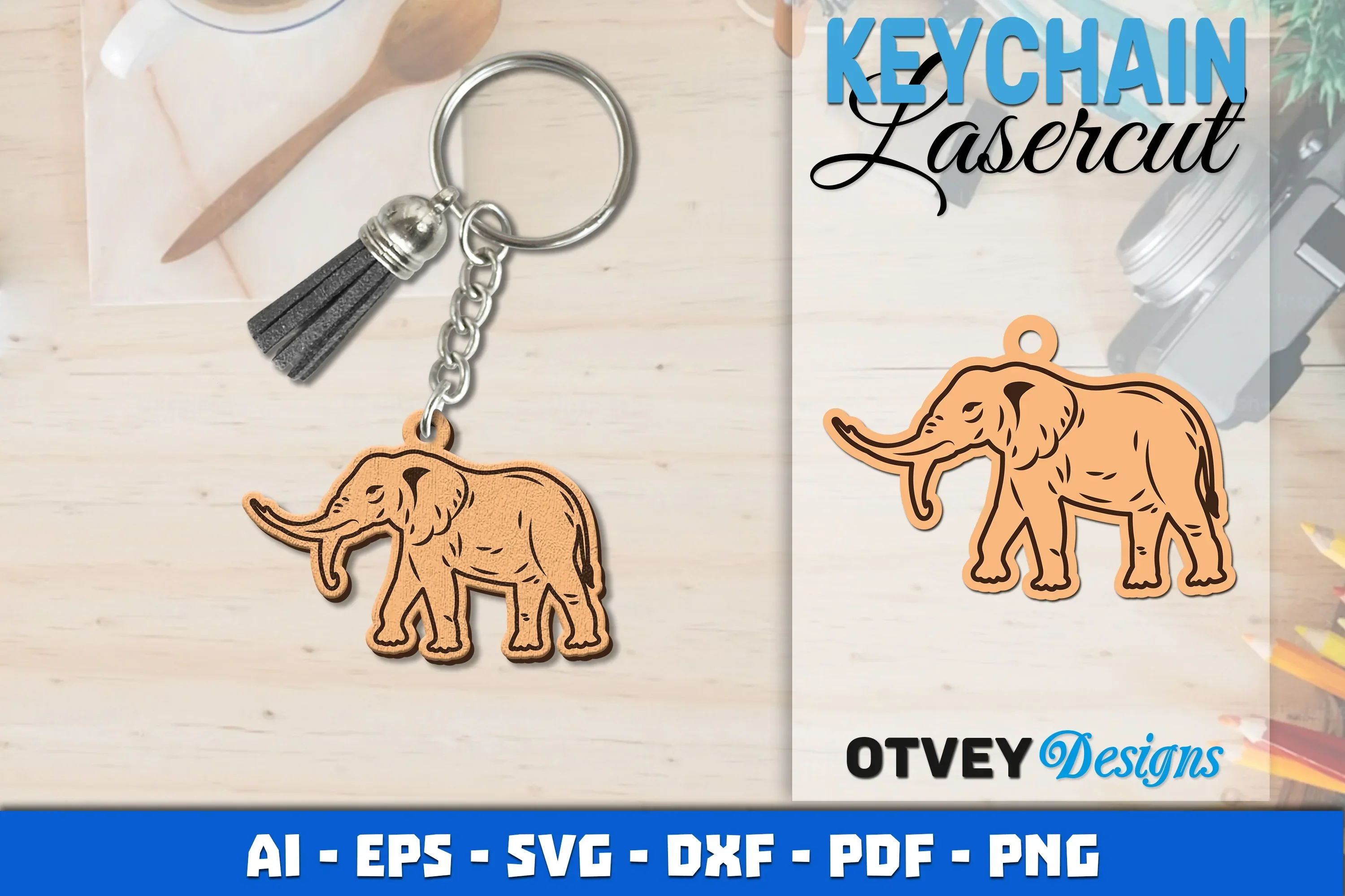 Keychain Animals Lasercut SVG Bundle