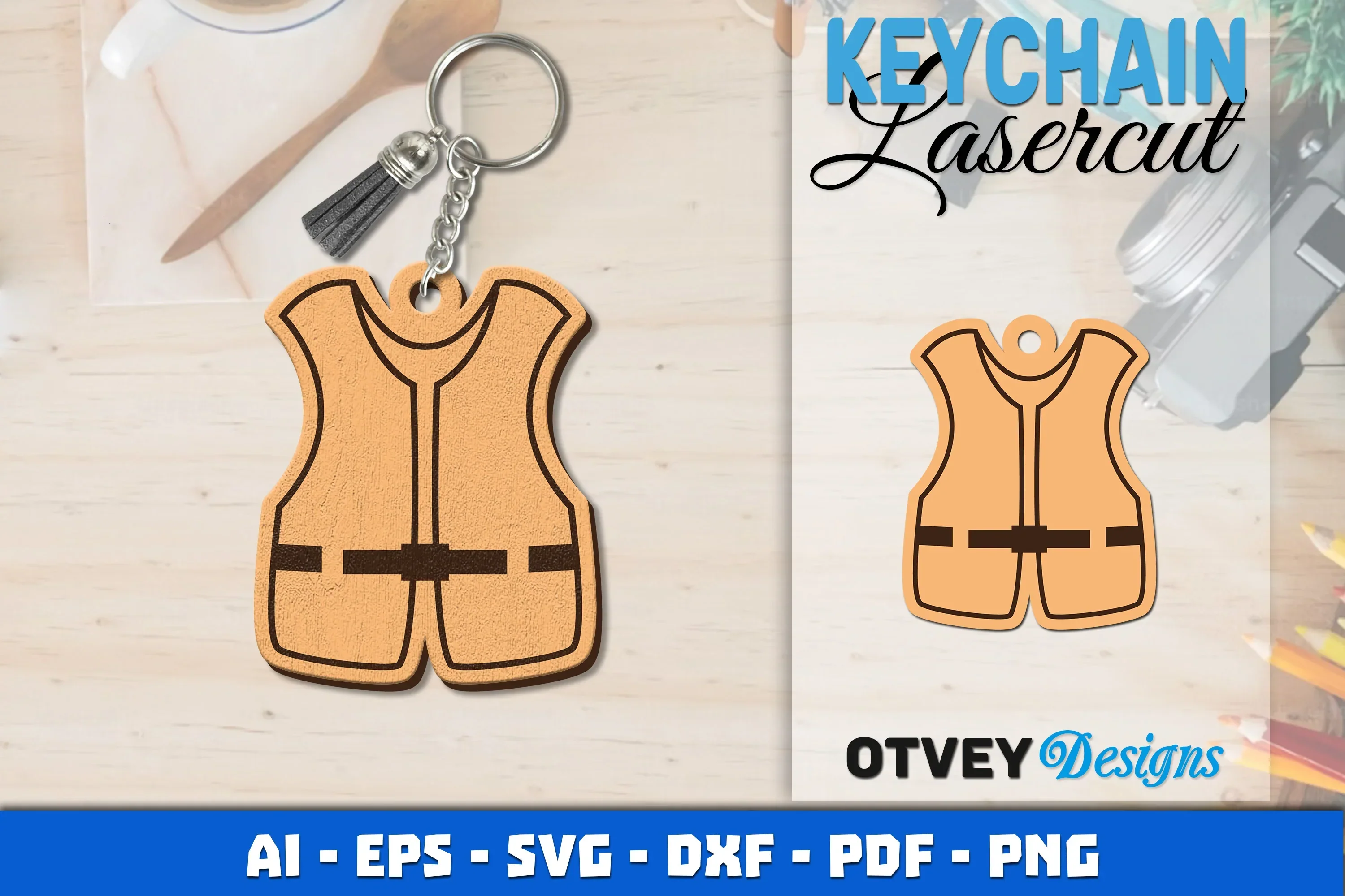Keychain Diving Lasercut SVG Bundle