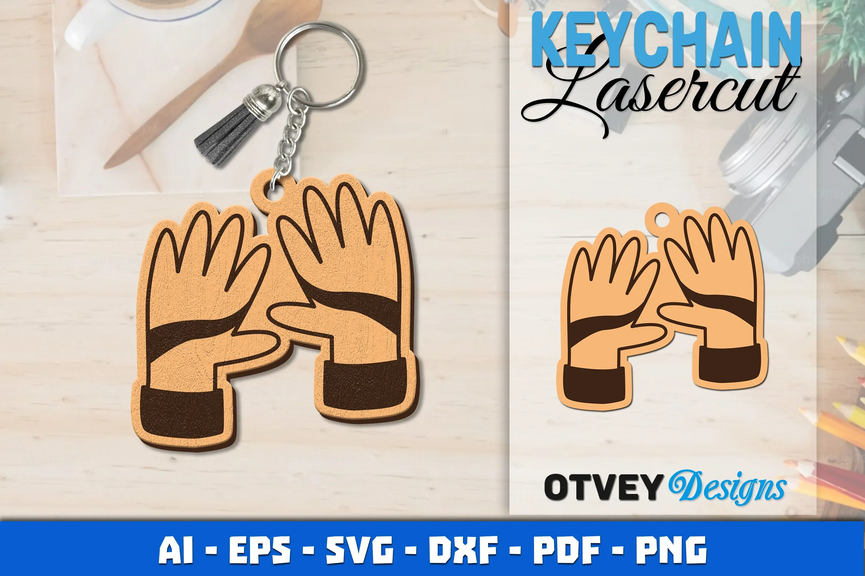 Keychain Diving Lasercut SVG Bundle