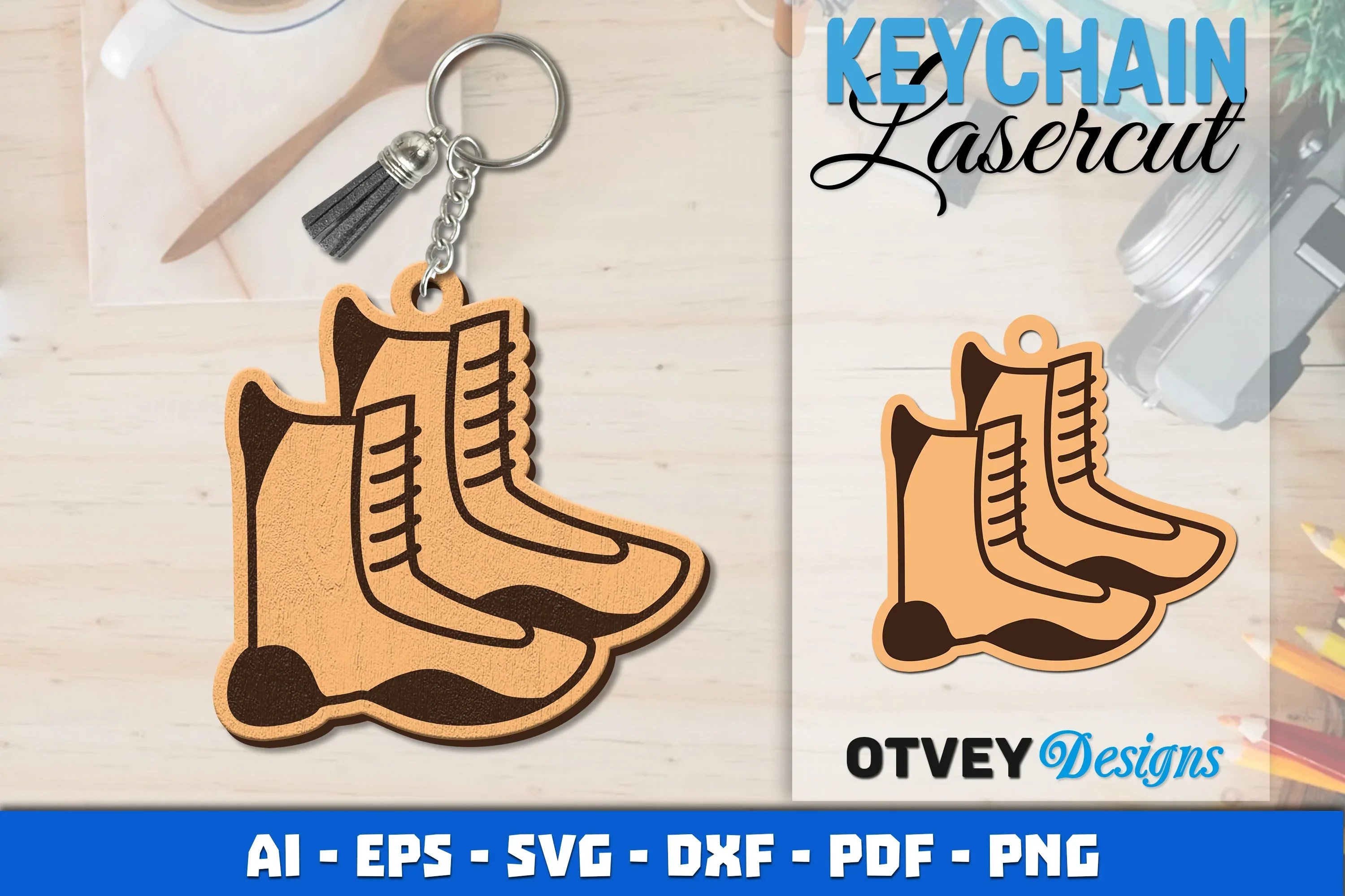 Keychain Diving Lasercut SVG Bundle