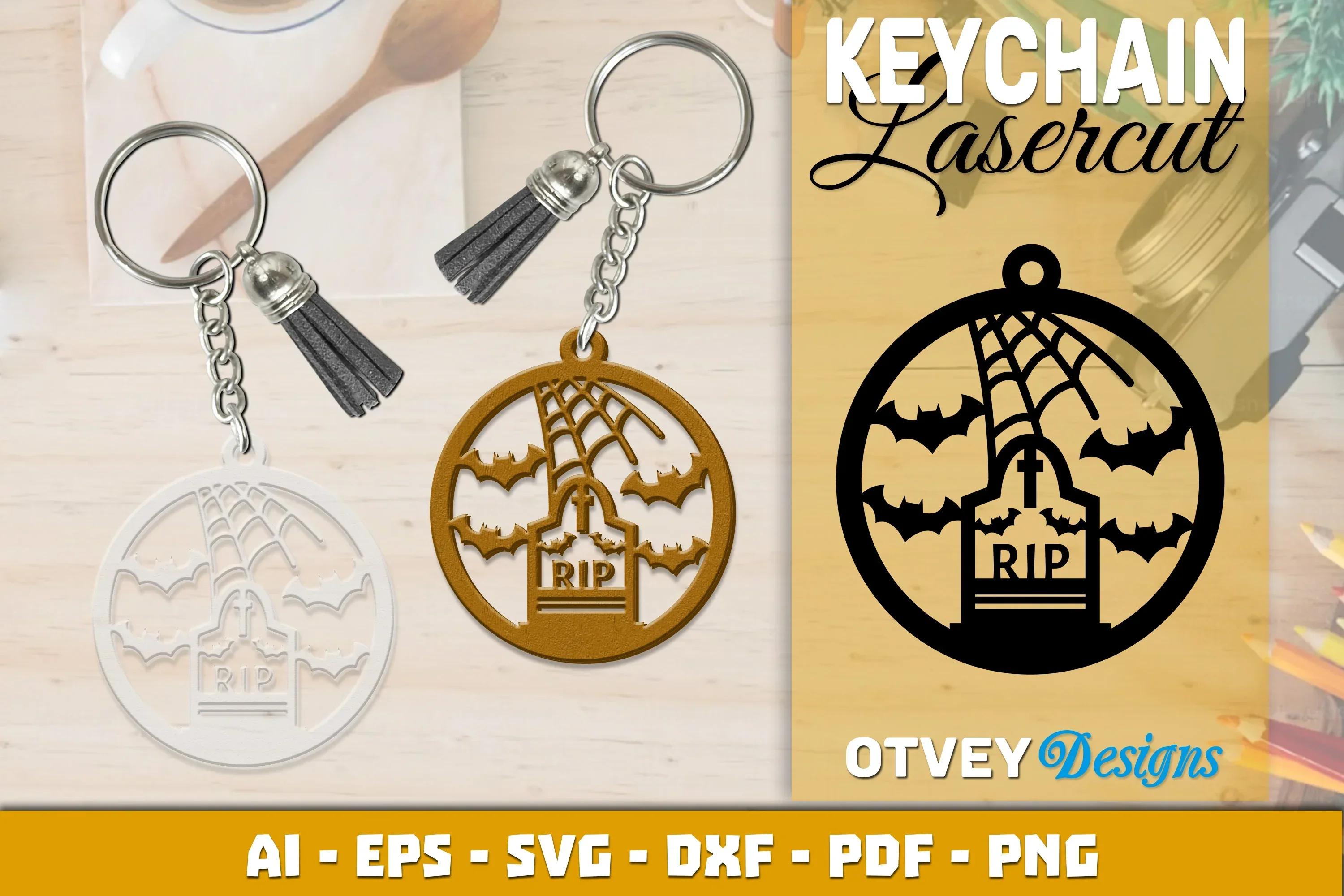 Keychain Halloween Lasercut SVG Bundle